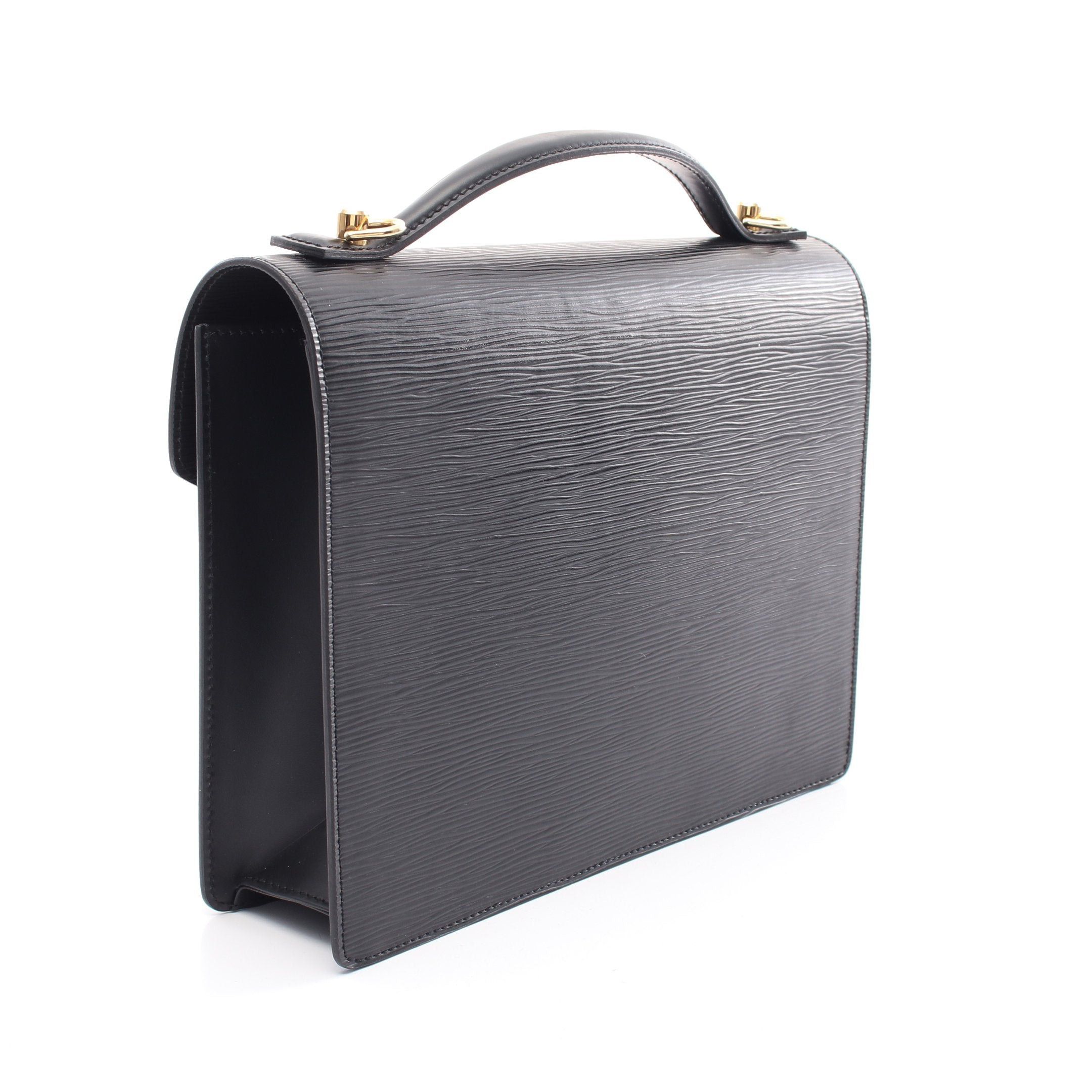 Louis Vuitton Louis Vuitton Monceau Epi Noir Handbag Leather Black Size ONE SIZE - 2 Thumbnail