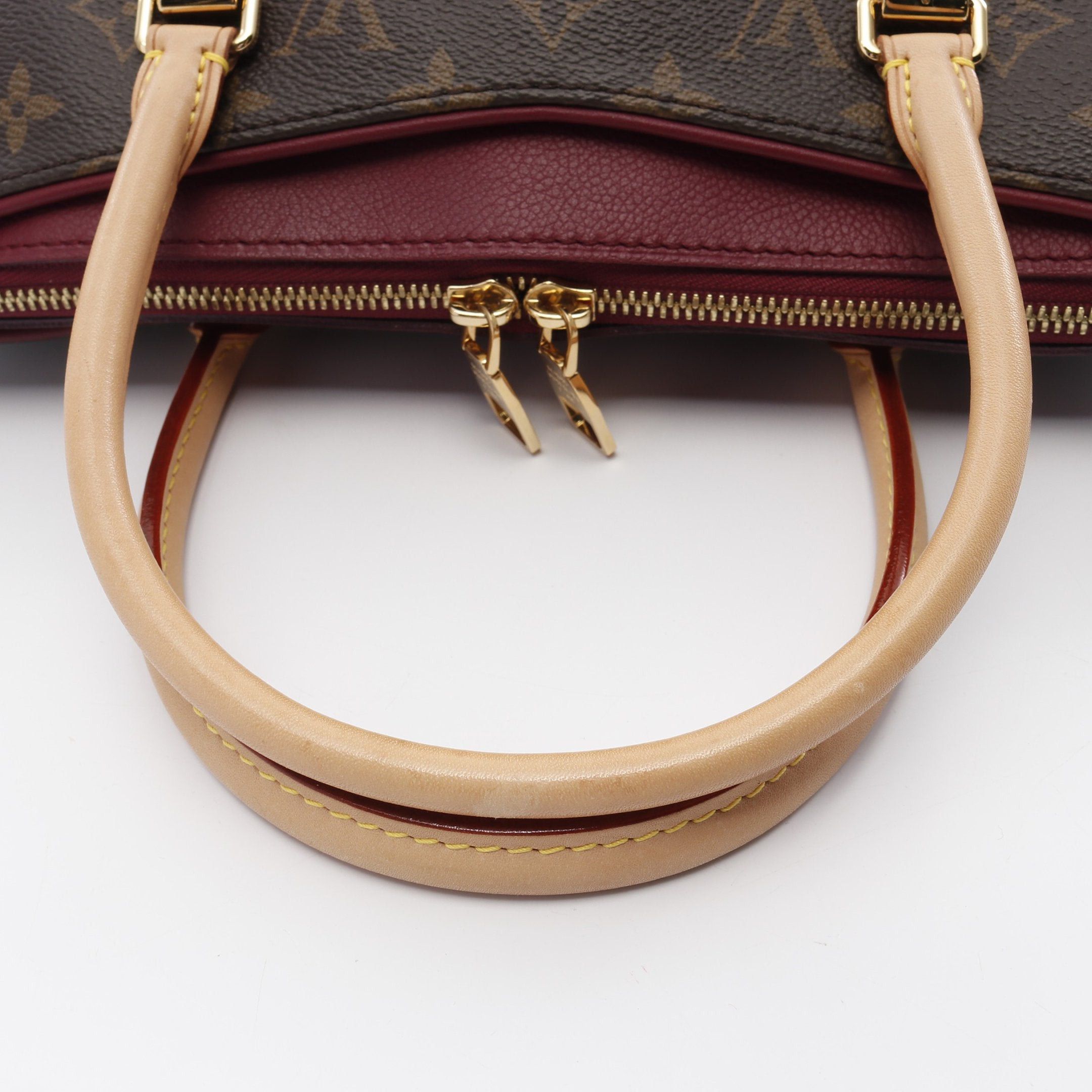 Louis Vuitton Louis Vuitton Pallas Monogram Oror Handbag Leather Brown Bordeaux Size ONE SIZE - 9 Thumbnail