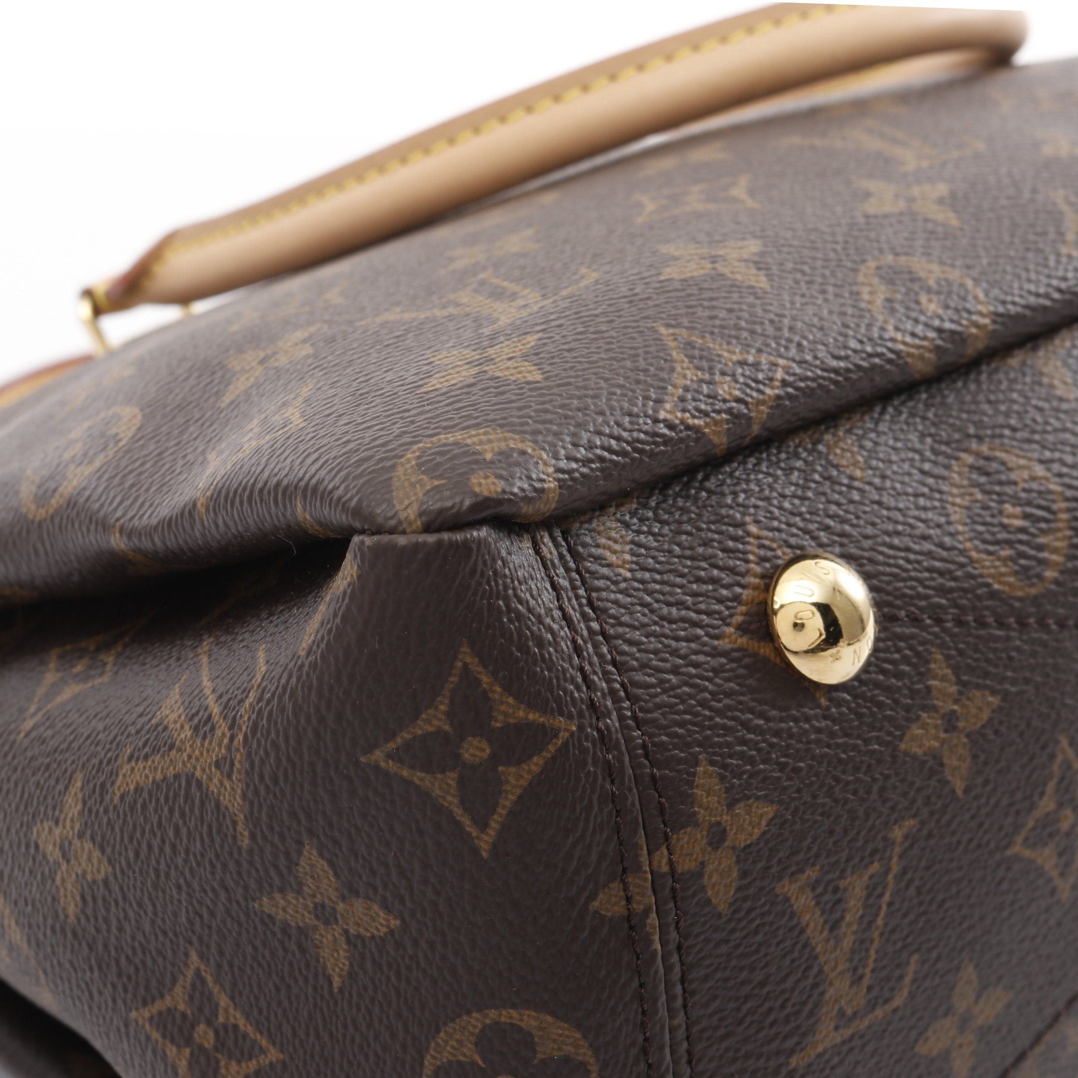 Louis Vuitton Louis Vuitton Pallas Monogram Oror Handbag Leather Brown Bordeaux Size ONE SIZE - 6 Thumbnail
