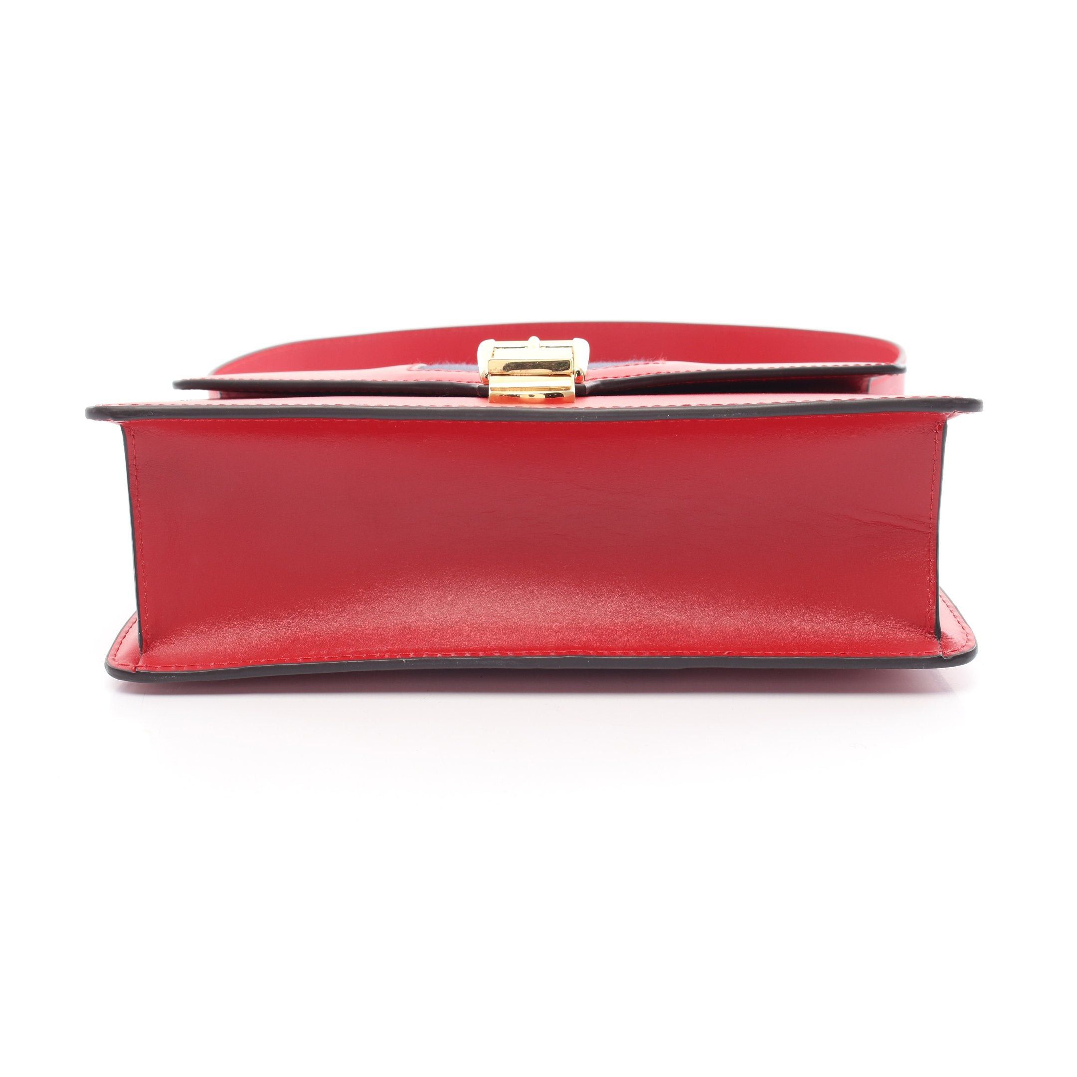 Gucci Gucci Sylvie Small Web Line Shoulder Bag Leather Canvas Red Navy Size ONE SIZE - 9 Thumbnail