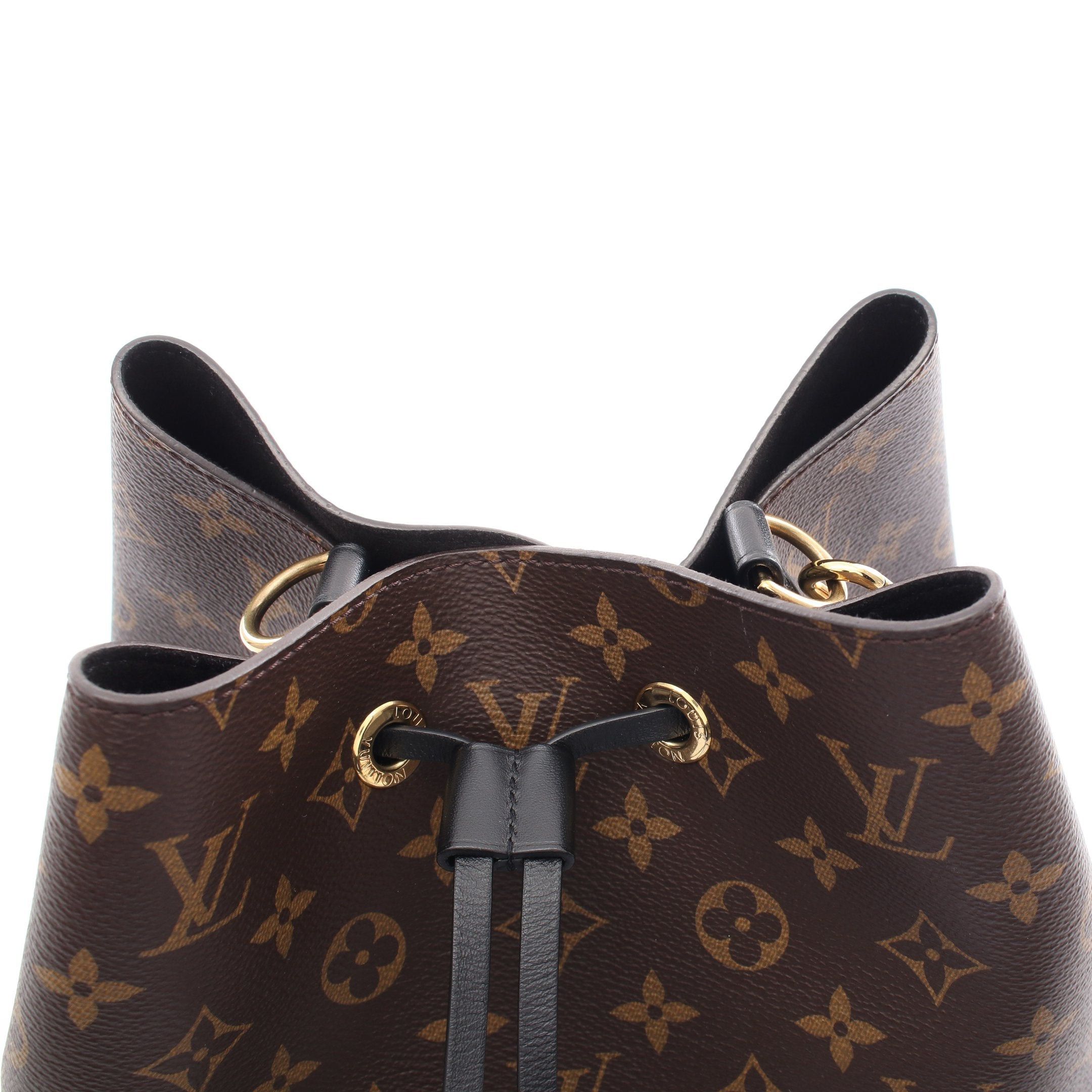 Louis Vuitton Louis Vuitton Neo Noe Monogram Noir Shoulder Bag Leather Brown Black Size ONE SIZE - 8 Thumbnail
