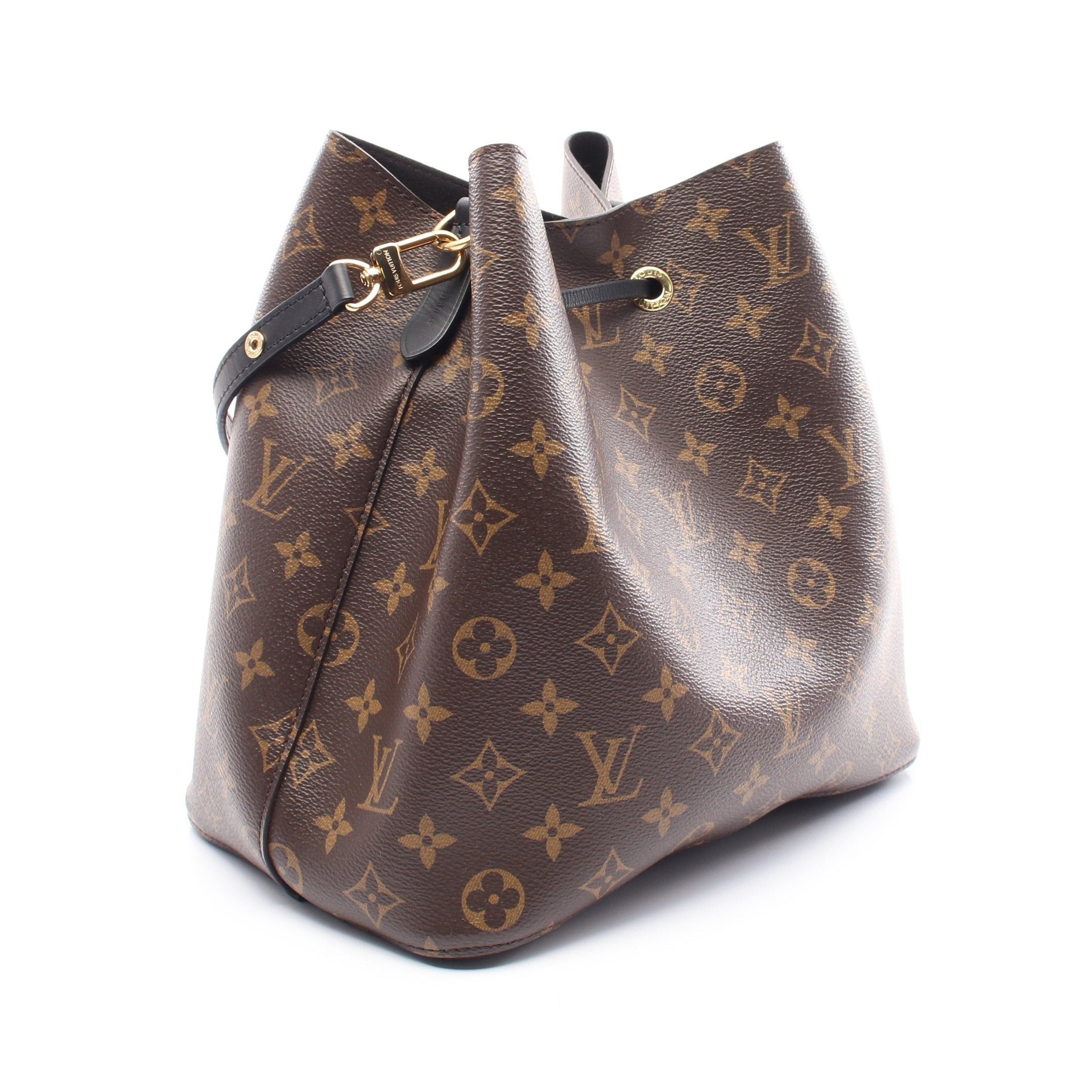 Louis Vuitton Louis Vuitton Neo Noe Monogram Noir Shoulder Bag Leather Brown Black Size ONE SIZE - 2 Thumbnail