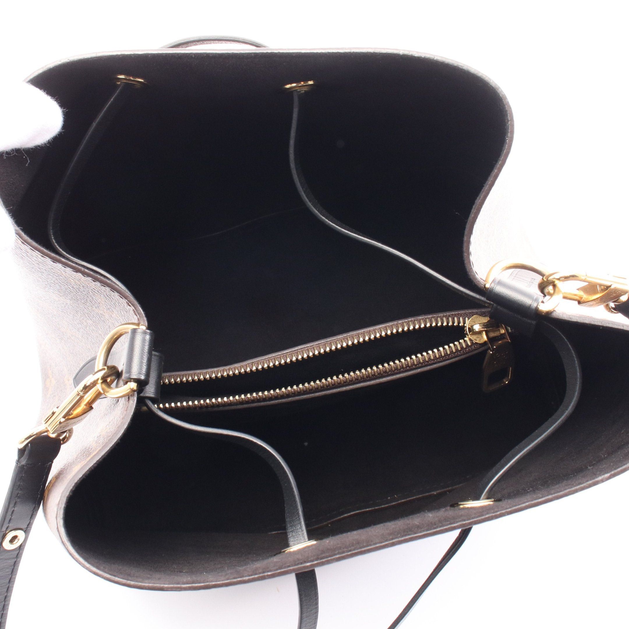 Louis Vuitton Louis Vuitton Neo Noe Monogram Noir Shoulder Bag Leather Brown Black Size ONE SIZE - 3 Thumbnail