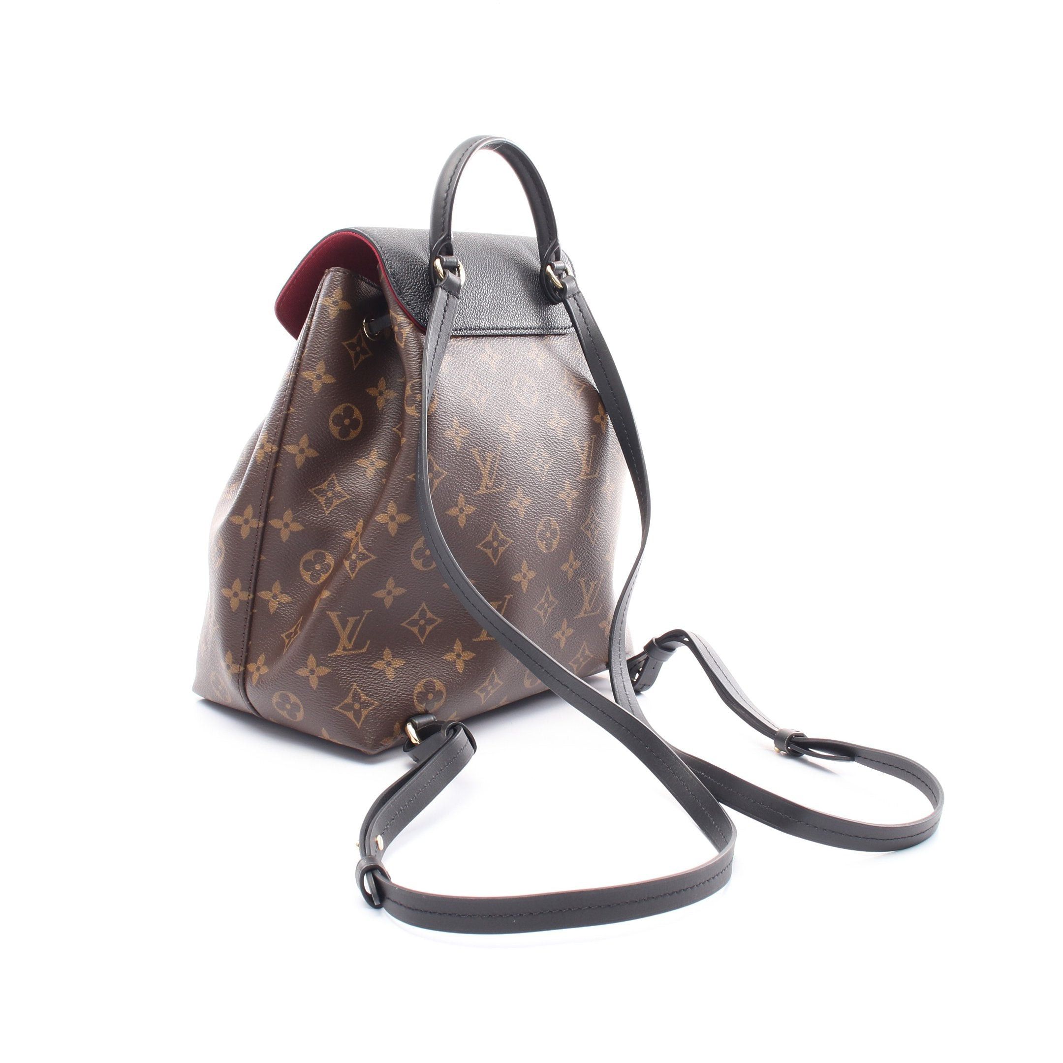 Louis Vuitton Louis Vuitton Montsouris Nm Pm Monogram Backpack Rucksack Leather Brown Black Size ONE SIZE - 2 Thumbnail