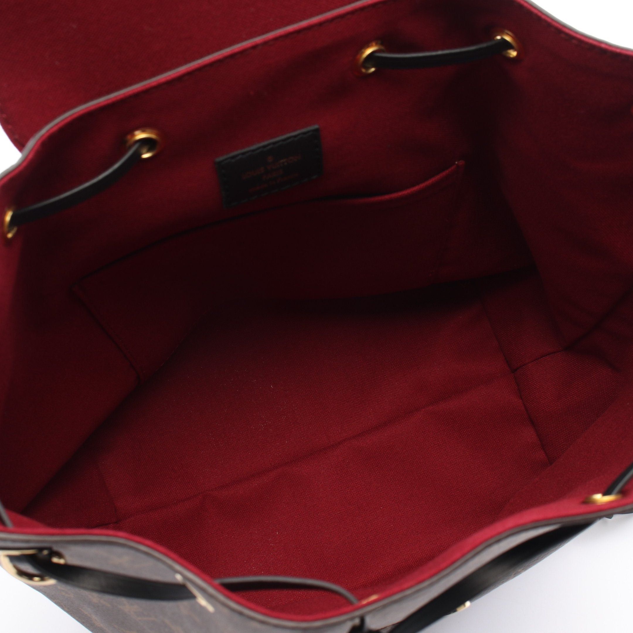 Louis Vuitton Louis Vuitton Montsouris Nm Pm Monogram Backpack Rucksack Leather Brown Black Size ONE SIZE - 3 Thumbnail