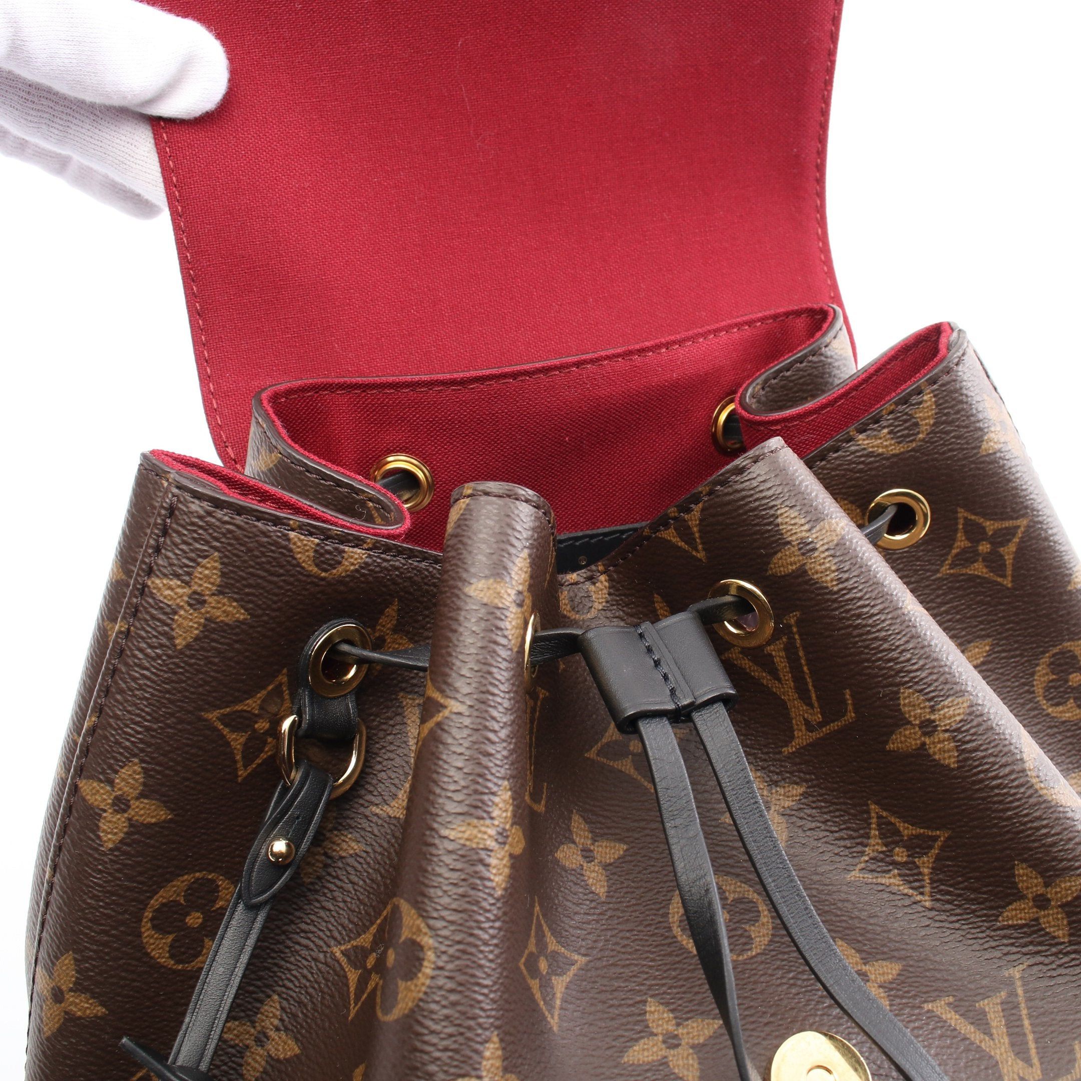 Louis Vuitton Louis Vuitton Montsouris Nm Pm Monogram Backpack Rucksack Leather Brown Black Size ONE SIZE - 10 Thumbnail
