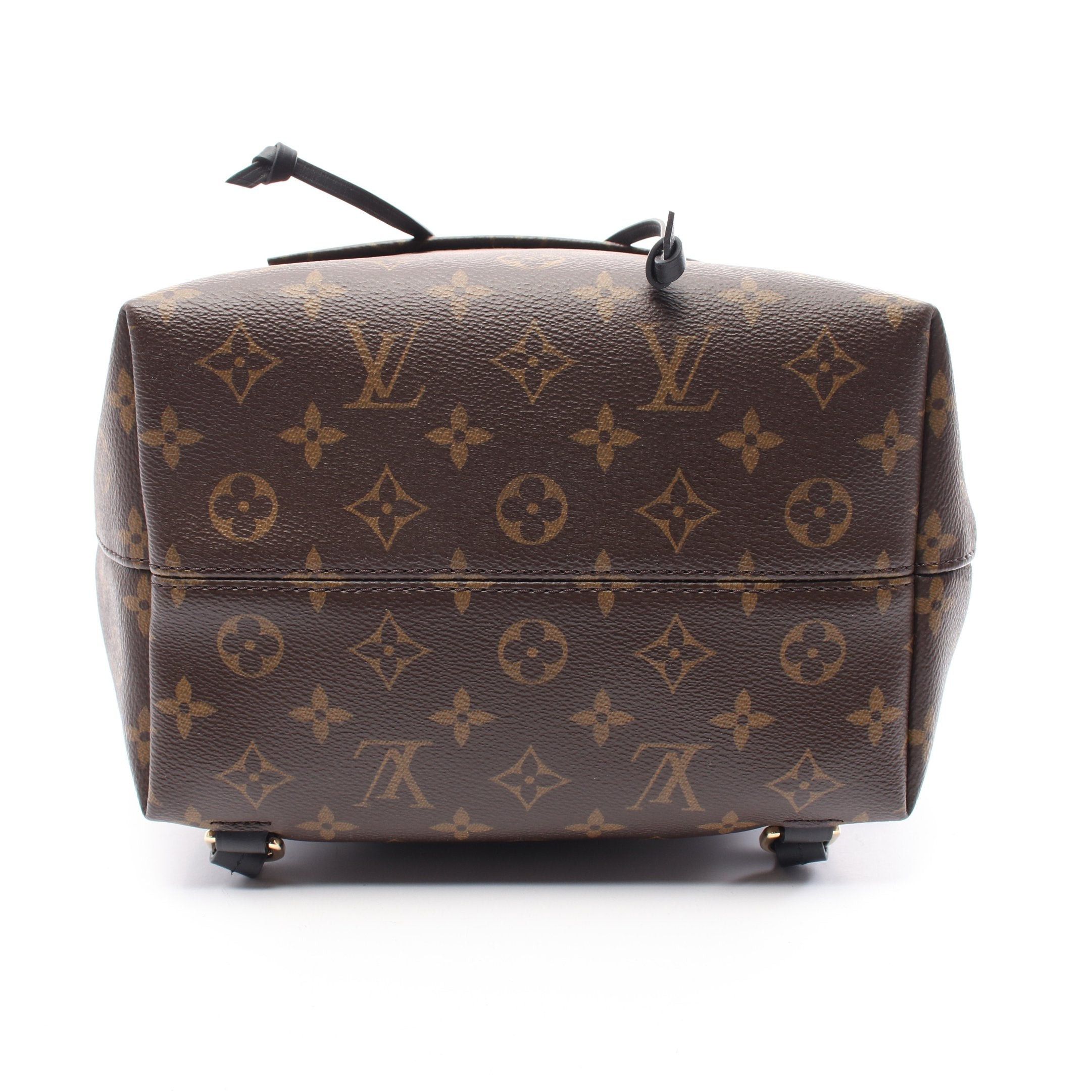 Louis Vuitton Louis Vuitton Montsouris Nm Pm Monogram Backpack Rucksack Leather Brown Black Size ONE SIZE - 12 Thumbnail