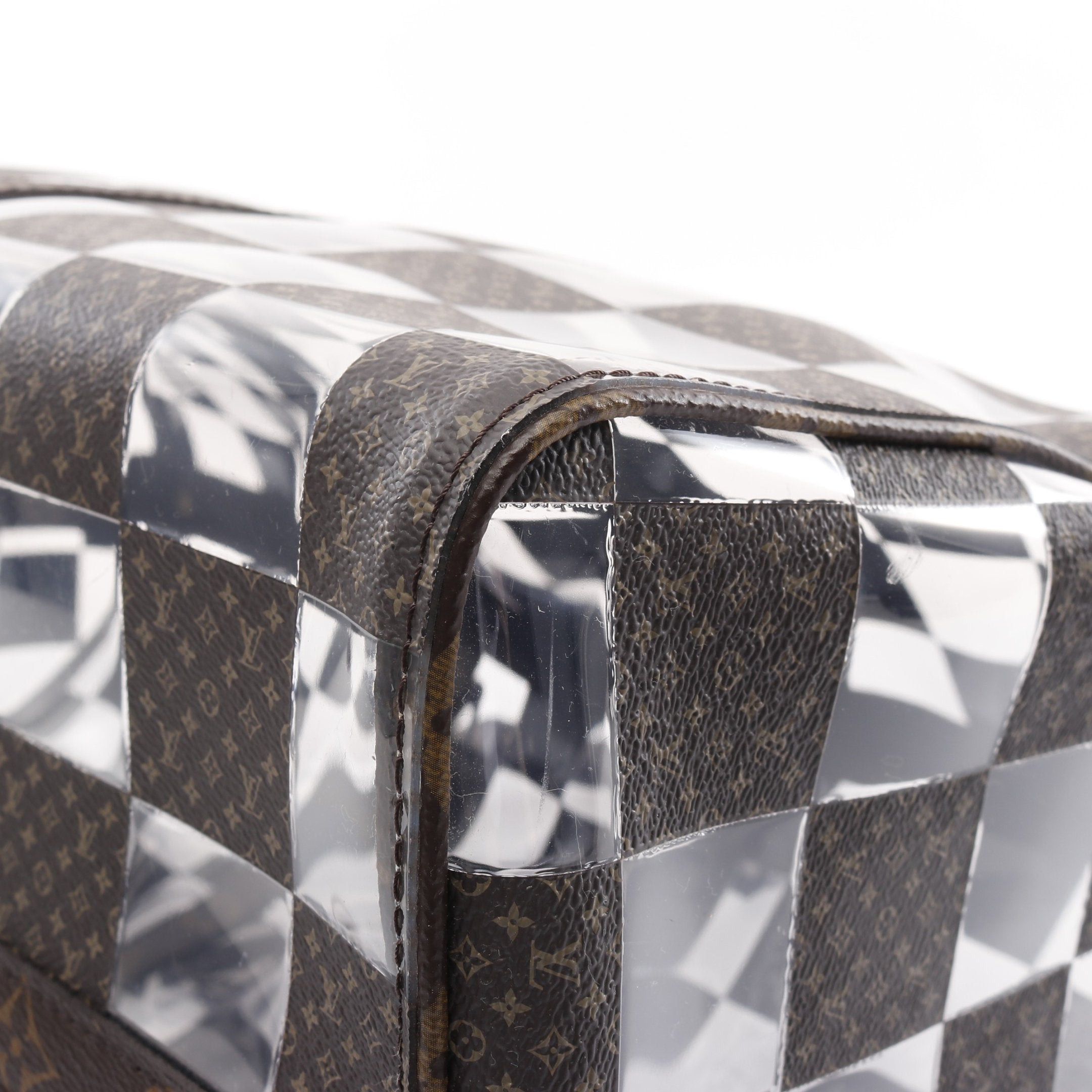 Louis Vuitton Louis Vuitton Keepall 50 Monogram Chess Boston Bag Brown Clear Size ONE SIZE - 6 Thumbnail