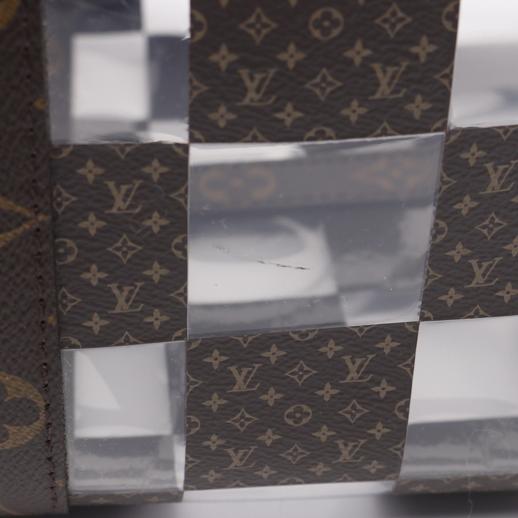Louis Vuitton Louis Vuitton Keepall 50 Monogram Chess Boston Bag Brown Clear Size ONE SIZE - 7 Thumbnail