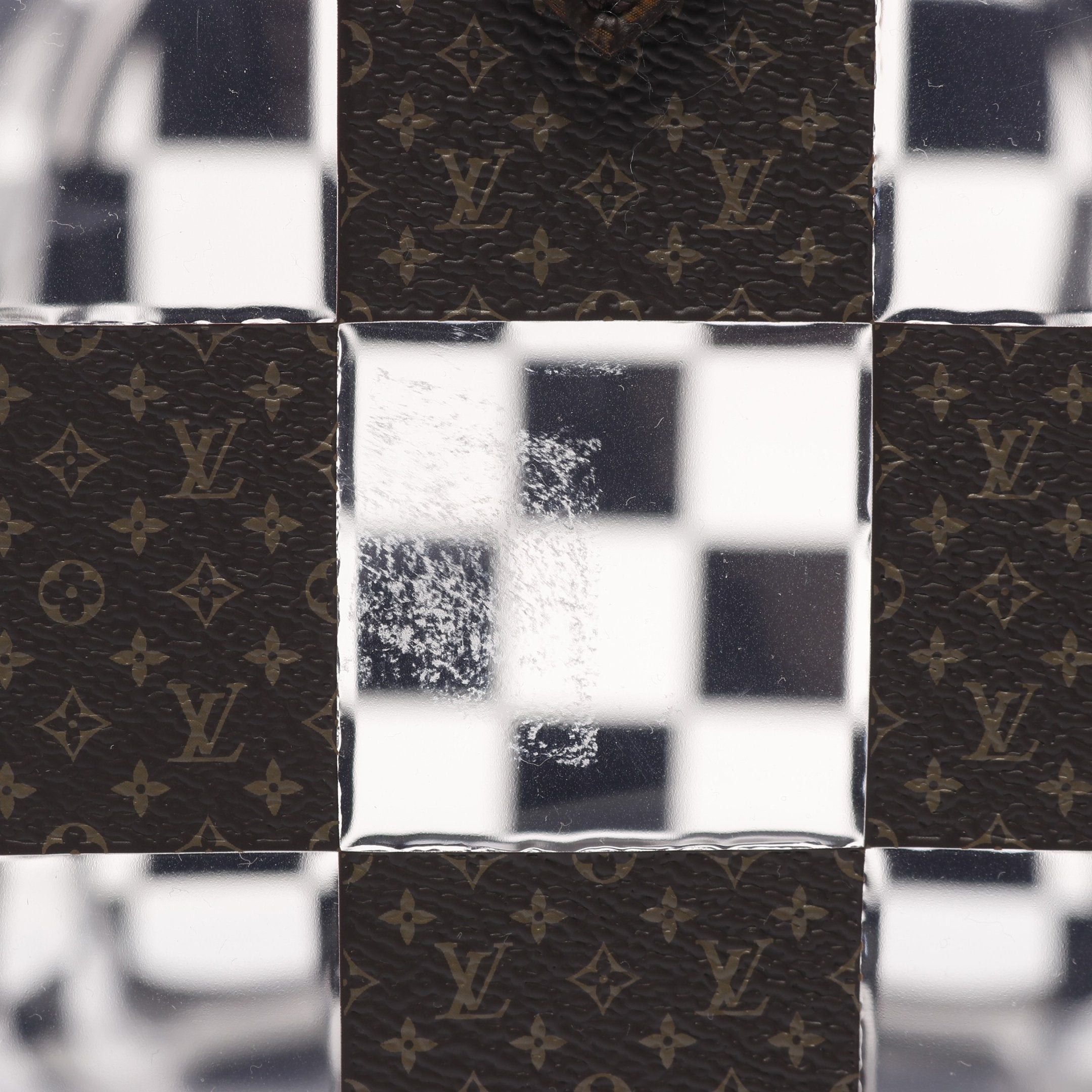 Louis Vuitton Louis Vuitton Keepall 50 Monogram Chess Boston Bag Brown Clear Size ONE SIZE - 9 Thumbnail