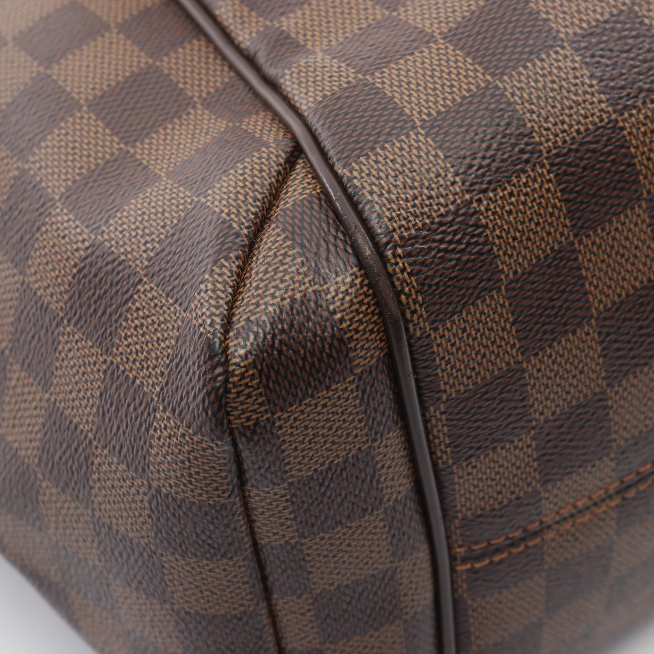 Louis Vuitton Louis Vuitton Totally Mm Damier Ebene Shoulder Bag Tote Leather Brown Size ONE SIZE - 6 Thumbnail