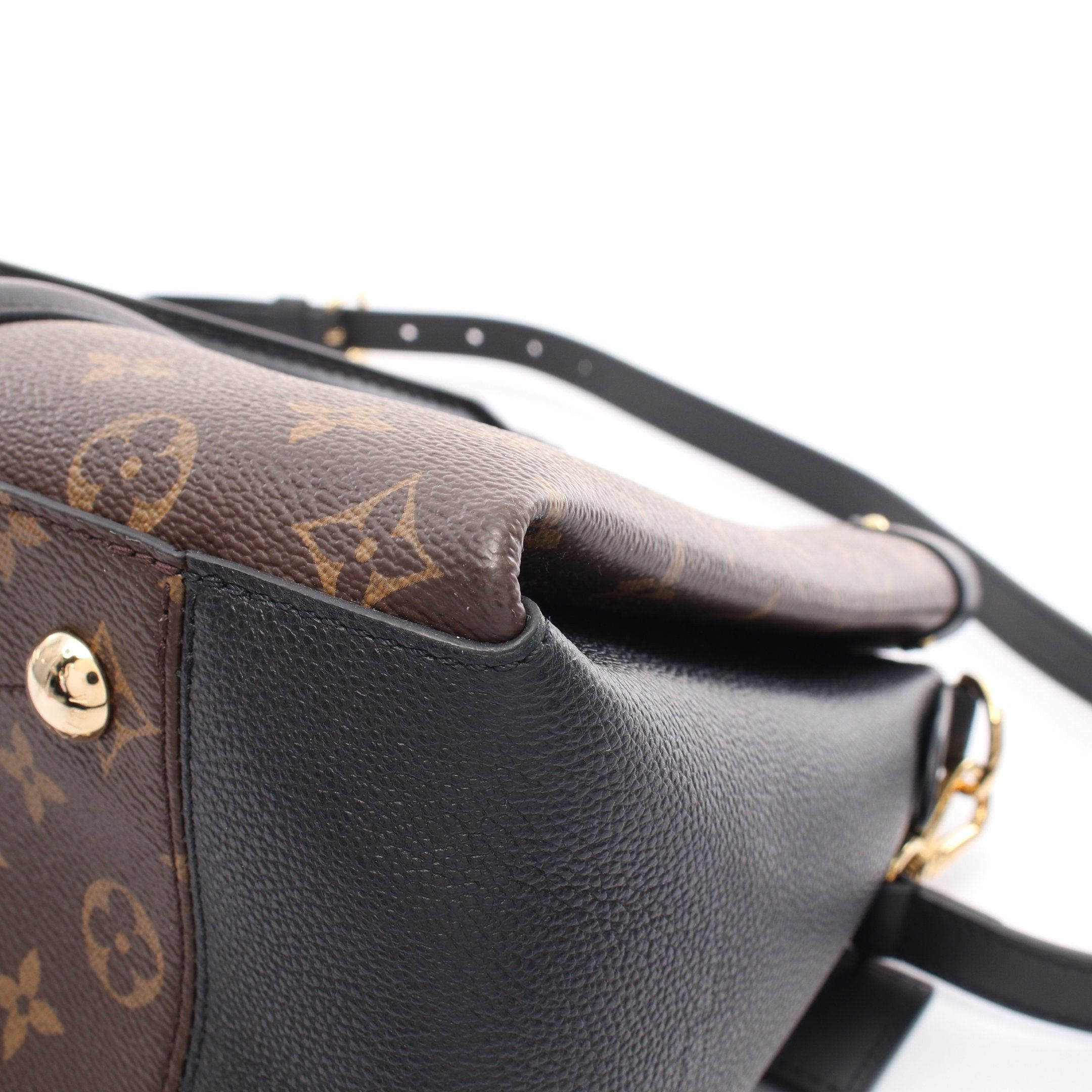 Louis Vuitton Louis Vuitton Soufflot Nv Mm Monogram Noir Handbag Leather Brown Black Size ONE SIZE - 12 Thumbnail