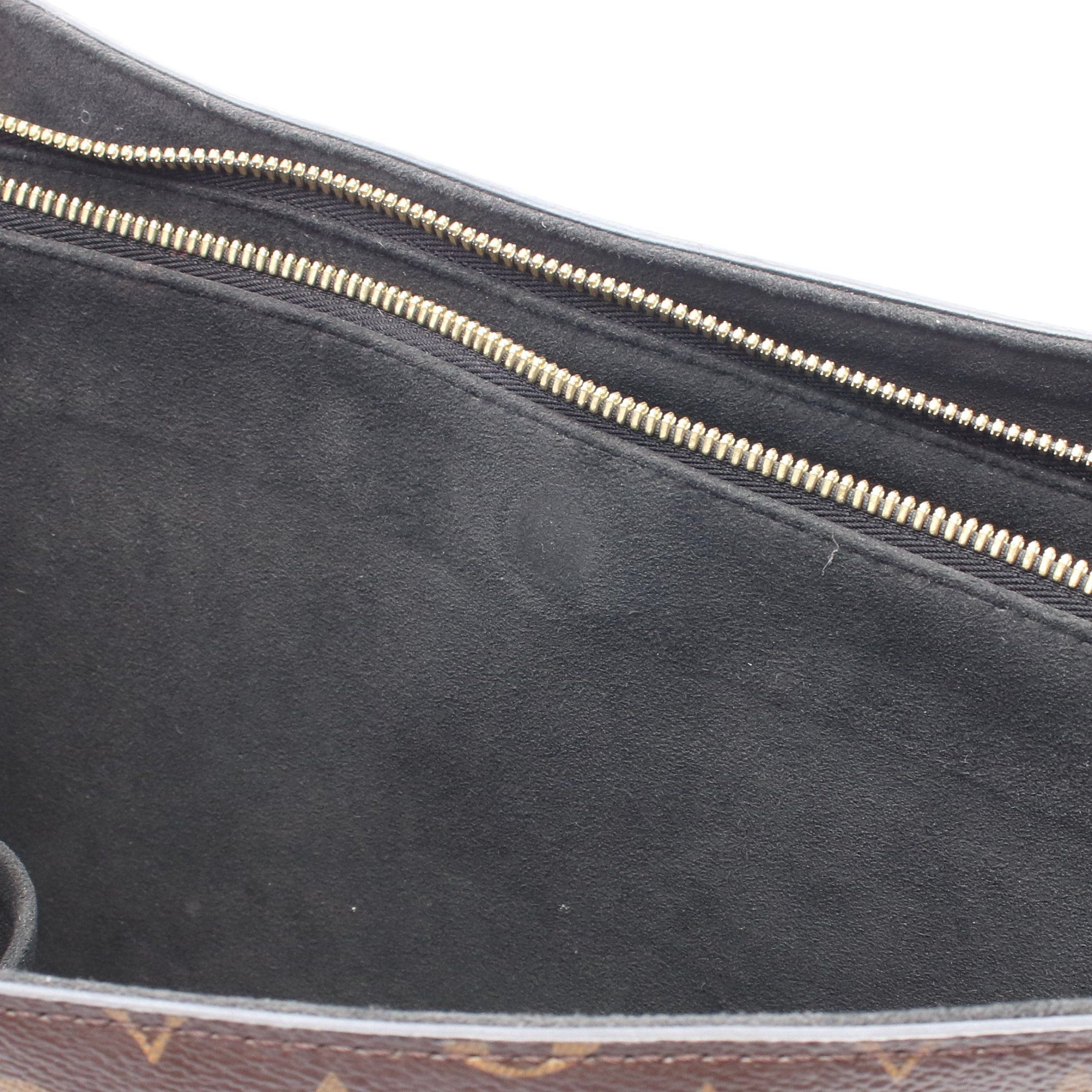 Louis Vuitton Louis Vuitton Soufflot Nv Mm Monogram Noir Handbag Leather Brown Black Size ONE SIZE - 6 Thumbnail