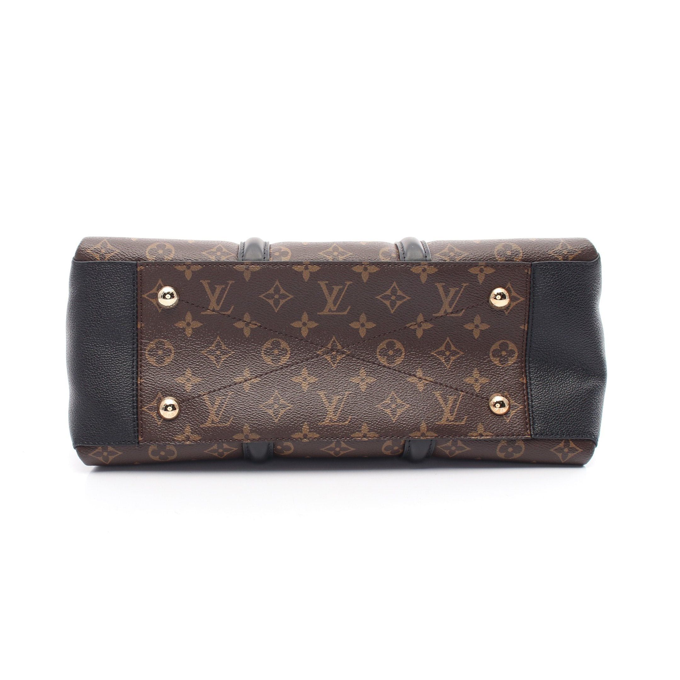 Louis Vuitton Louis Vuitton Soufflot Nv Mm Monogram Noir Handbag Leather Brown Black Size ONE SIZE - 13 Thumbnail