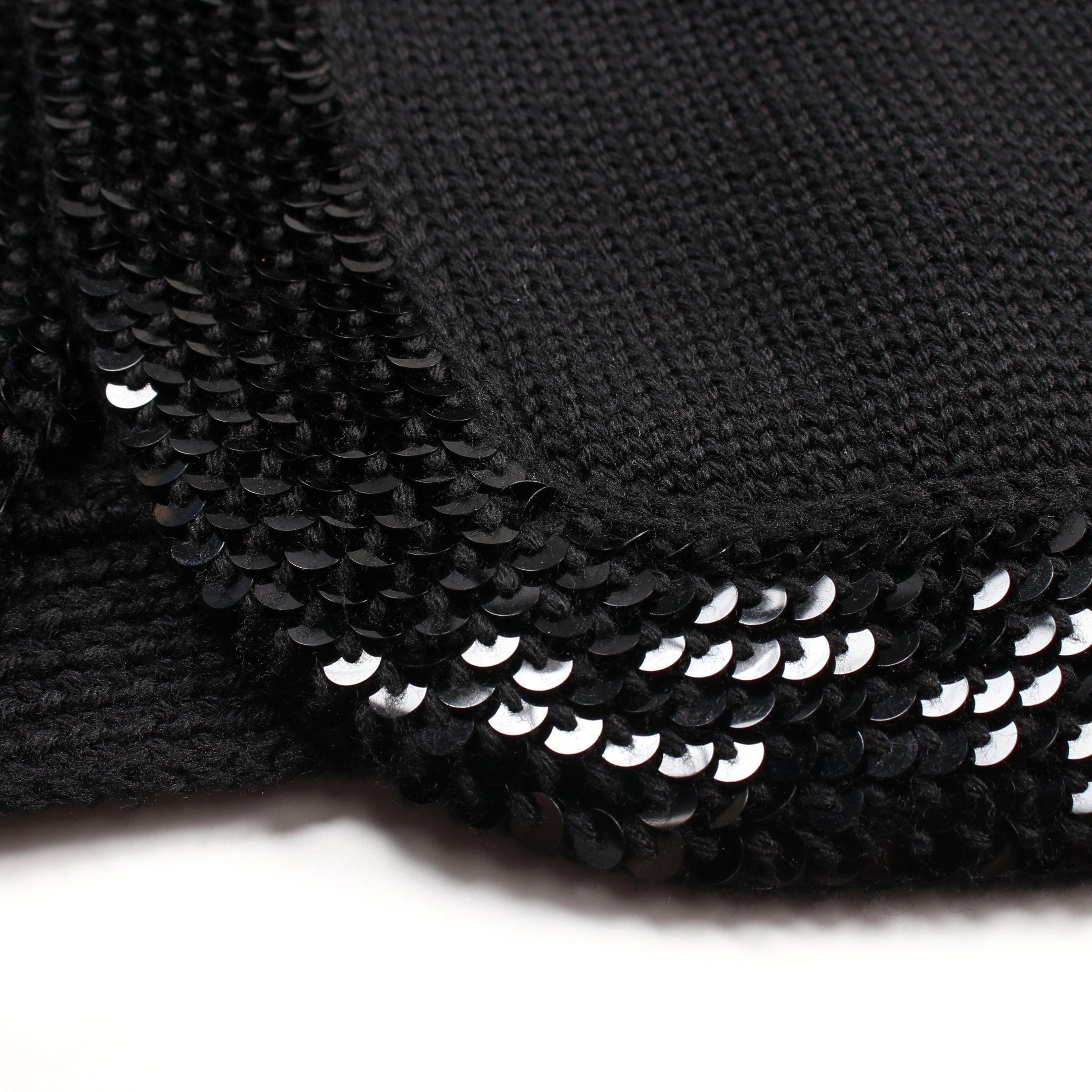 Chanel Chanel Cardigan Wool Black Sequin Size ONE SIZE - 8 Thumbnail