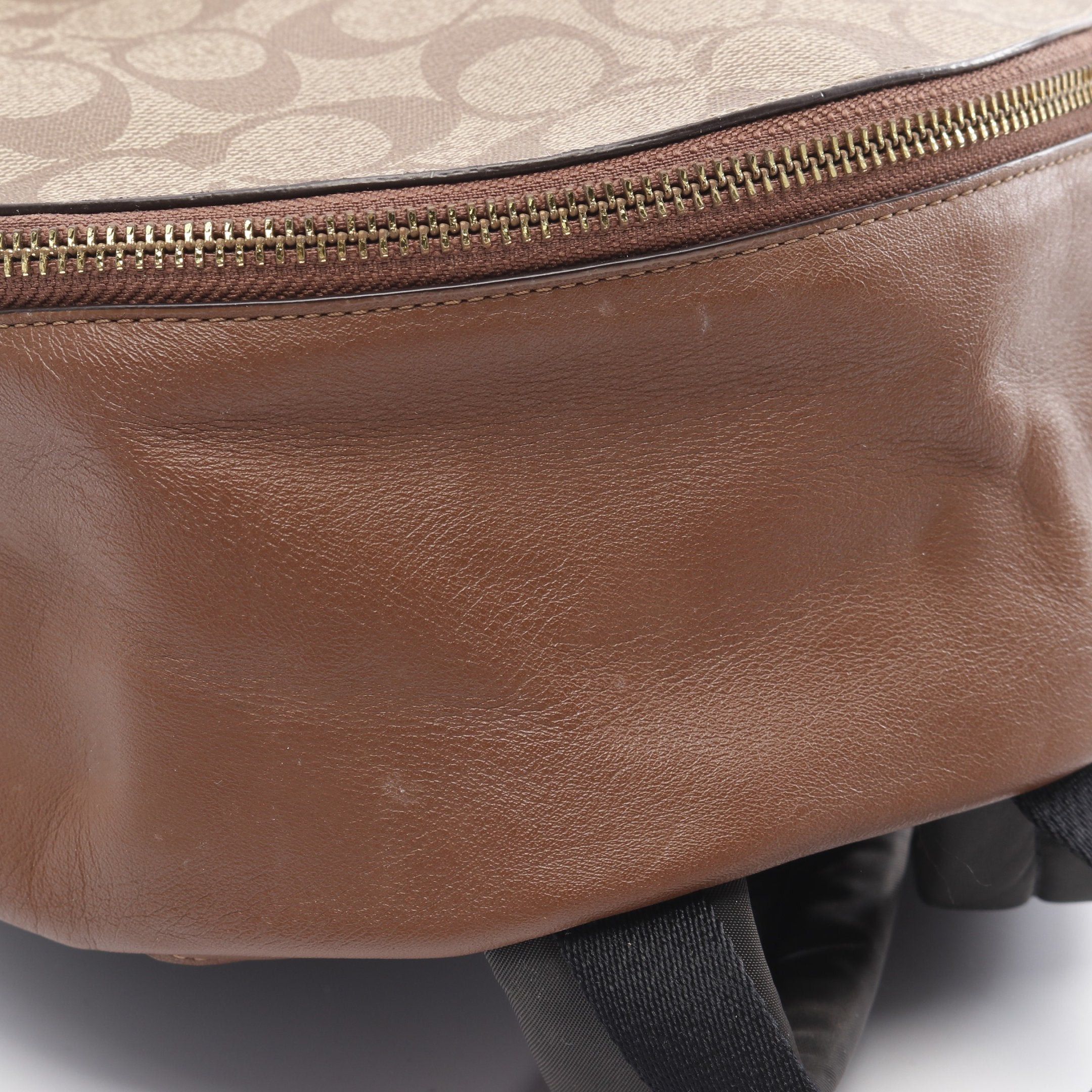 Coach Coach Charlie Medium Signature Backpack Rucksack Leather Beige Brown Size ONE SIZE - 8 Thumbnail