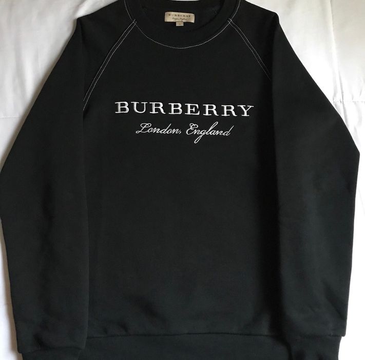 Burberry Taydon Crew Neck Black Sweatshirt Grailed