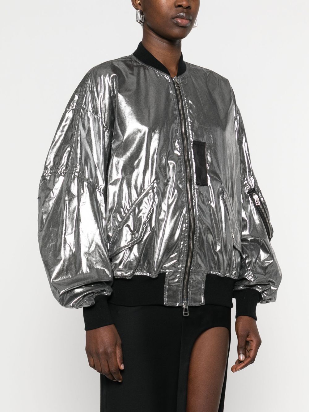 Junya Watanabe METALLIC EFFECT BOMBER JACKET Size M / US 6-8 / IT 42-44 - 2 Thumbnail