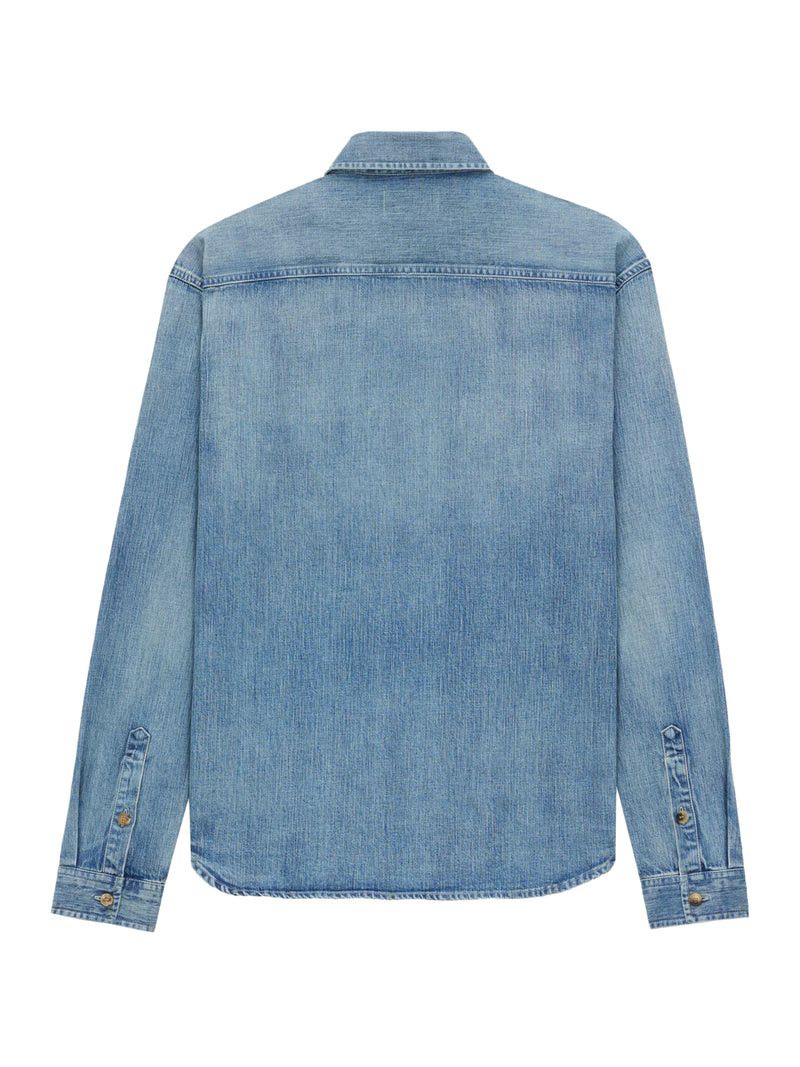 Saint Laurent Paris CASSANDRE DENIM SHIRT DAY BLUE Size US L / EU 52-54 / 3 - 2 Thumbnail