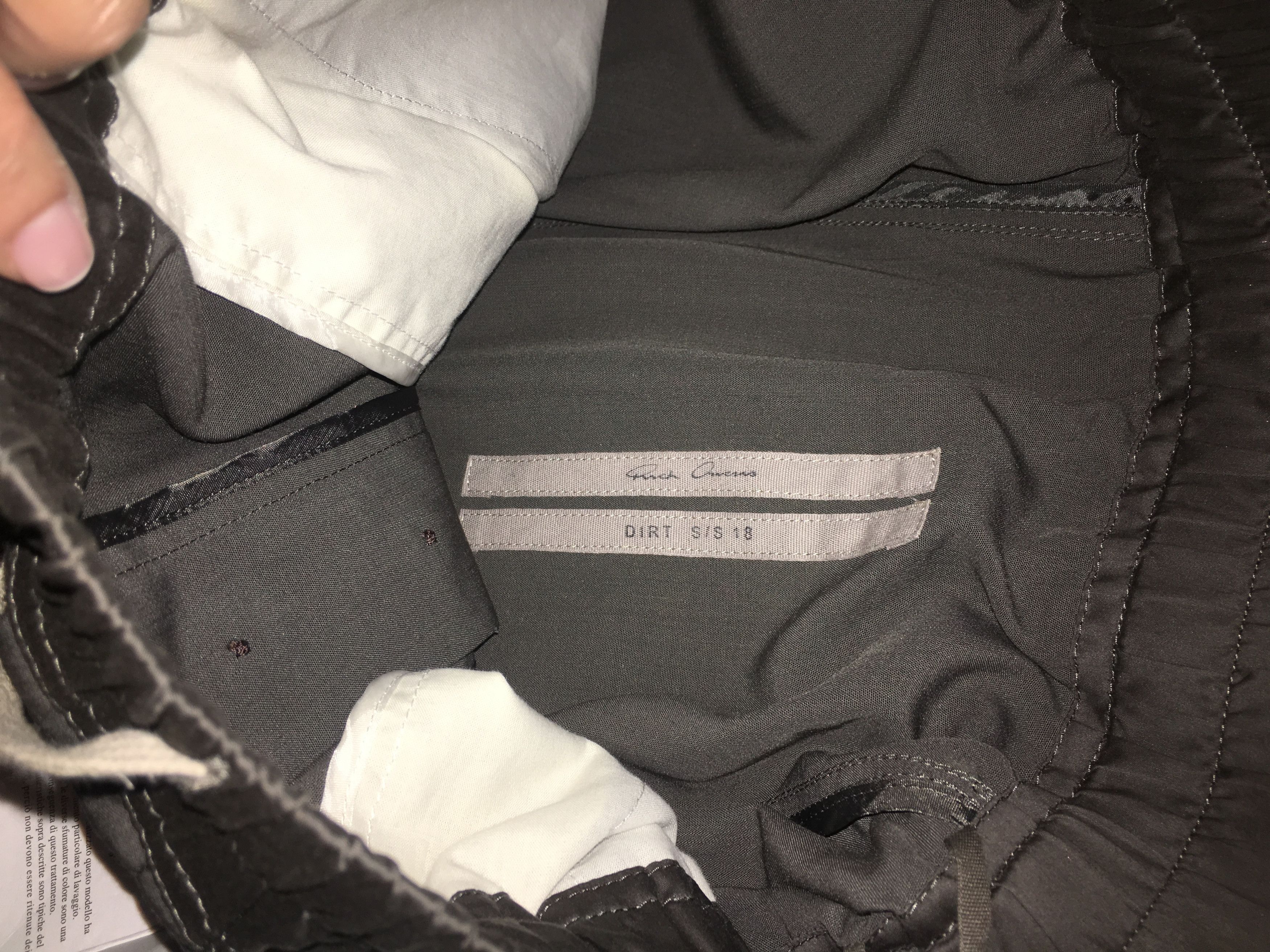 Rick Owens Cropped drawstring dark dust trousers Size US 30 / EU 46 - 3 Thumbnail