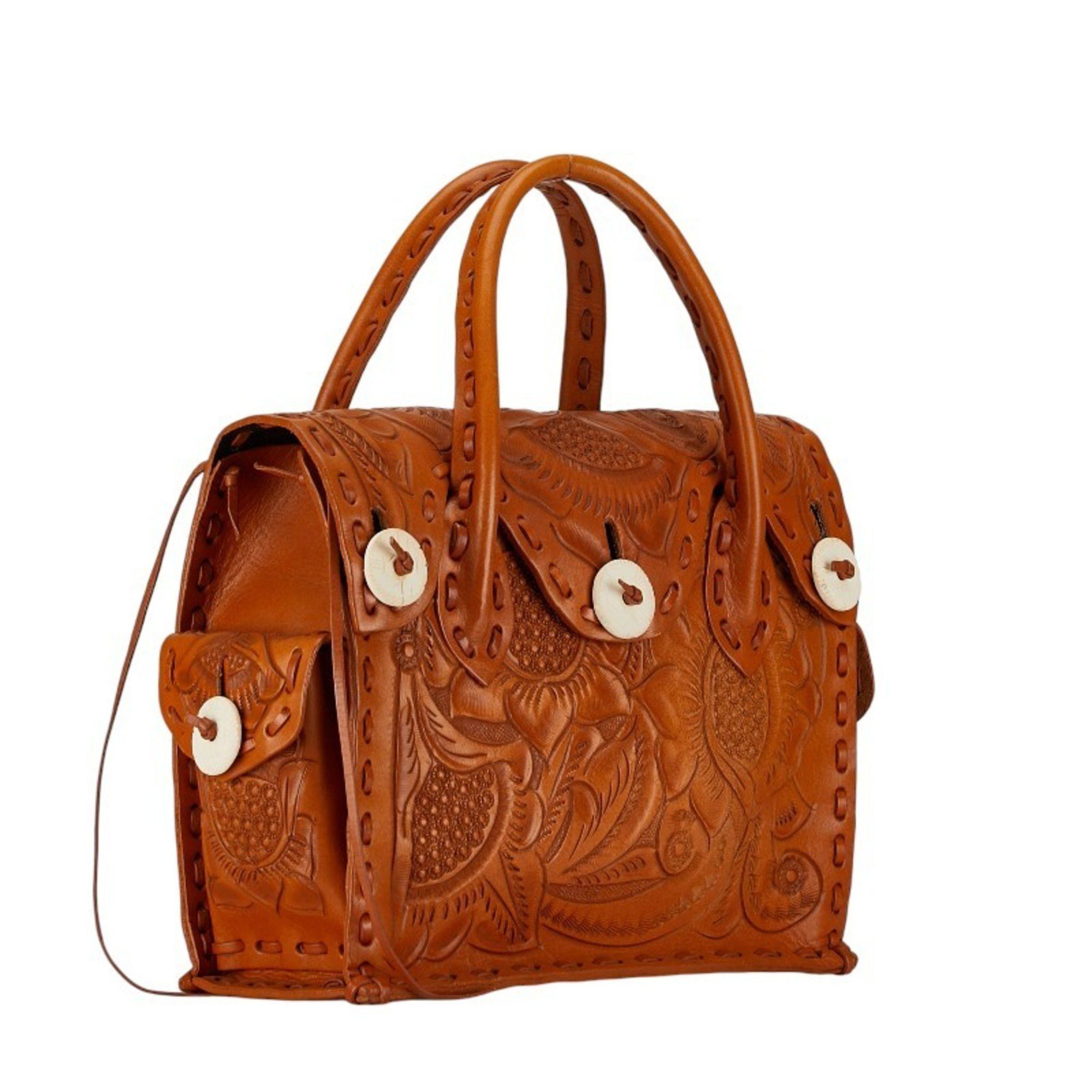 Other Carving Tribes Maestra S Handbag Camel Brown Leather Women's Size ONE SIZE - 2 Thumbnail