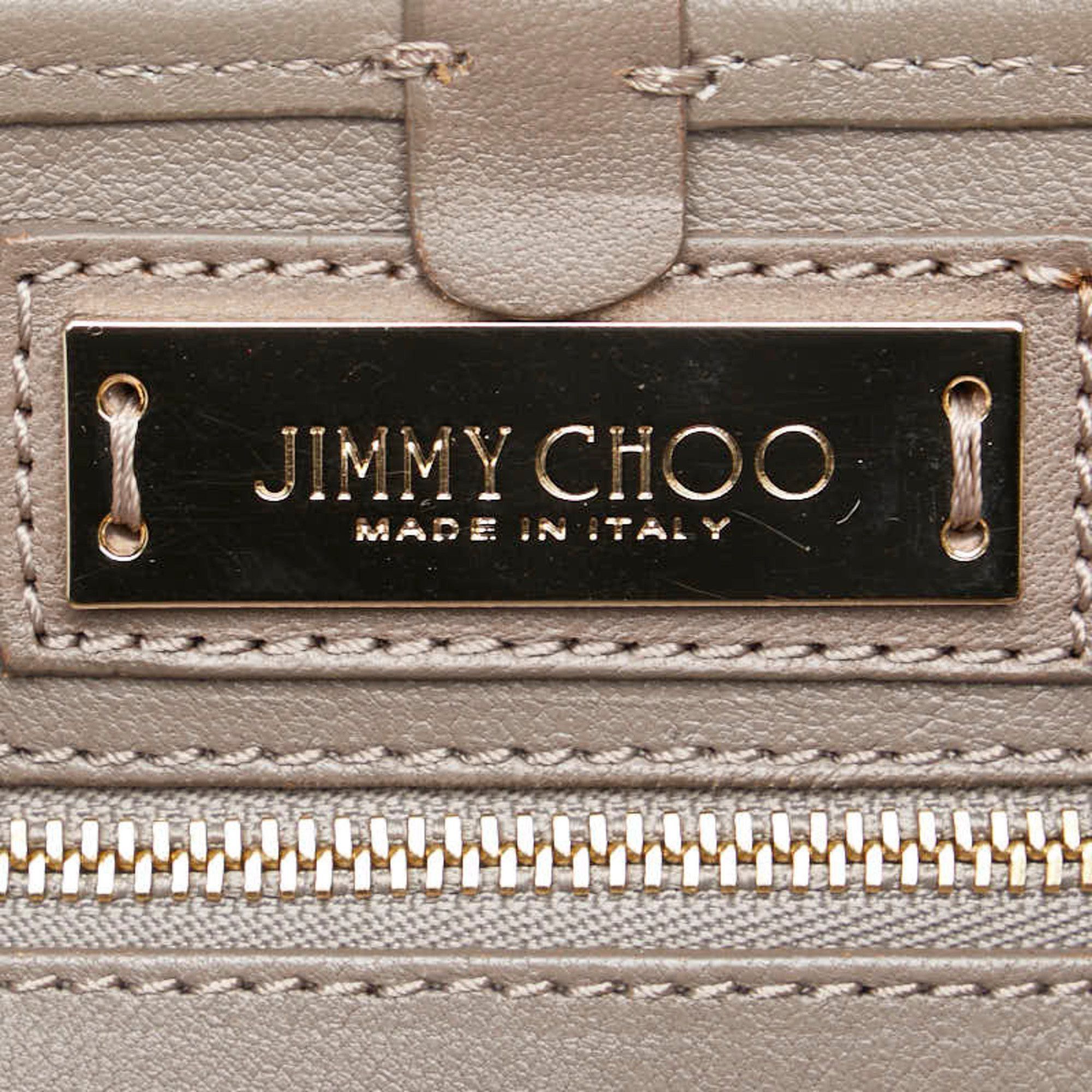Jimmy Choo Jimmy Choo Sasha S Star Studs Handbag Tote Bag Greige Leather Women's JIMMY CHOO Size ONE SIZE - 5 Thumbnail
