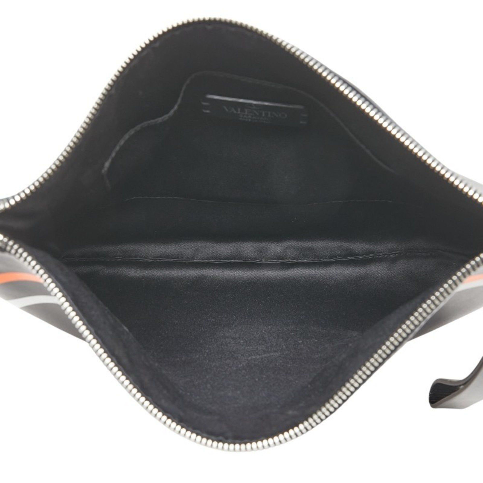 Valentino Valentino V Clutch Bag Black Multicolor Leather Men's Size ONE SIZE - 4 Thumbnail