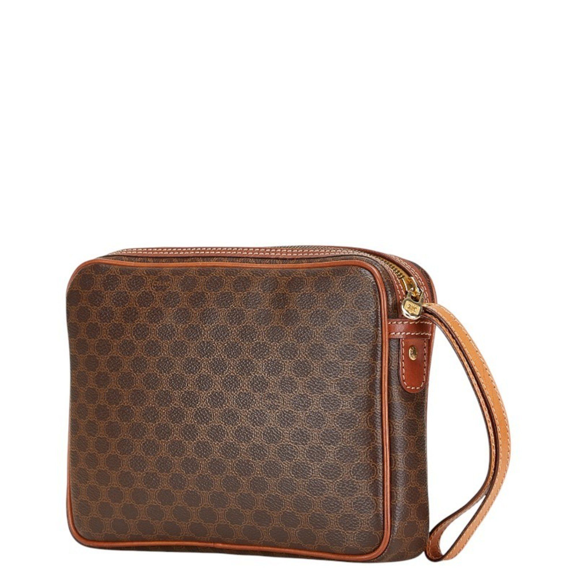 Celine Celine Macadam Second Bag Clutch Brown PVC Leather Men's CELINE Size ONE SIZE - 2 Thumbnail