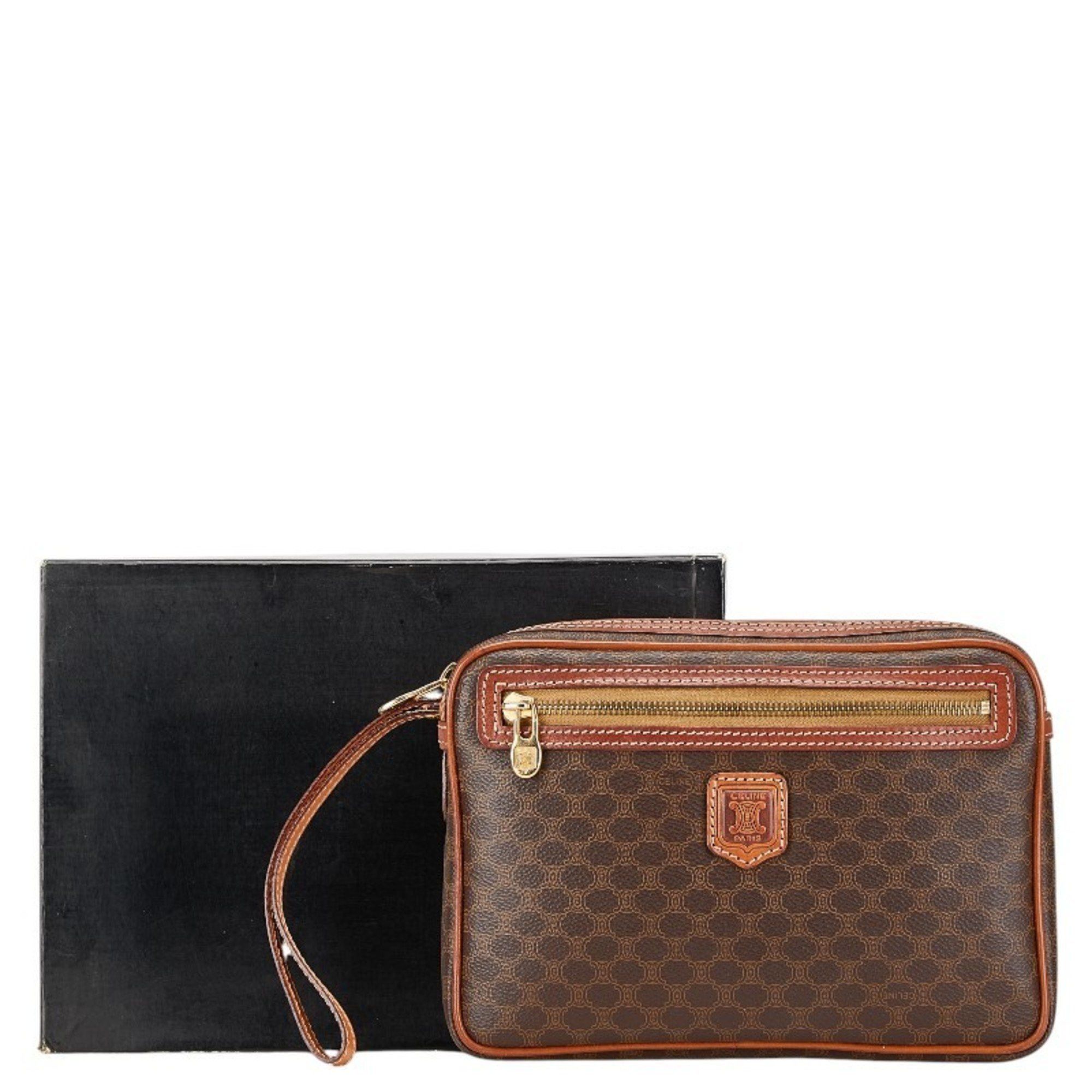 Celine Celine Macadam Second Bag Clutch Brown PVC Leather Men's CELINE Size ONE SIZE - 8 Thumbnail