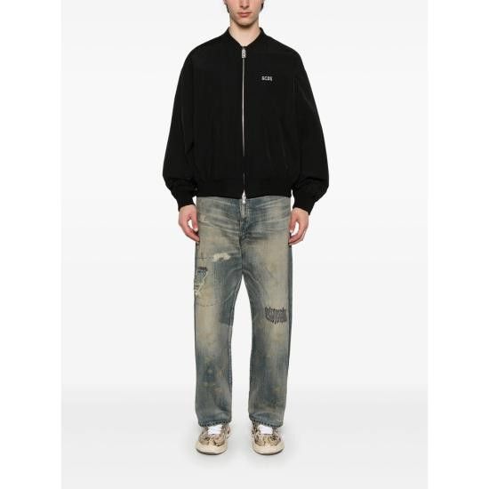 GCDS GCDS Men Bomber Jackets B1CM0904TL6 BLACK Size US M / EU 48-50 / 2 - 2 Thumbnail