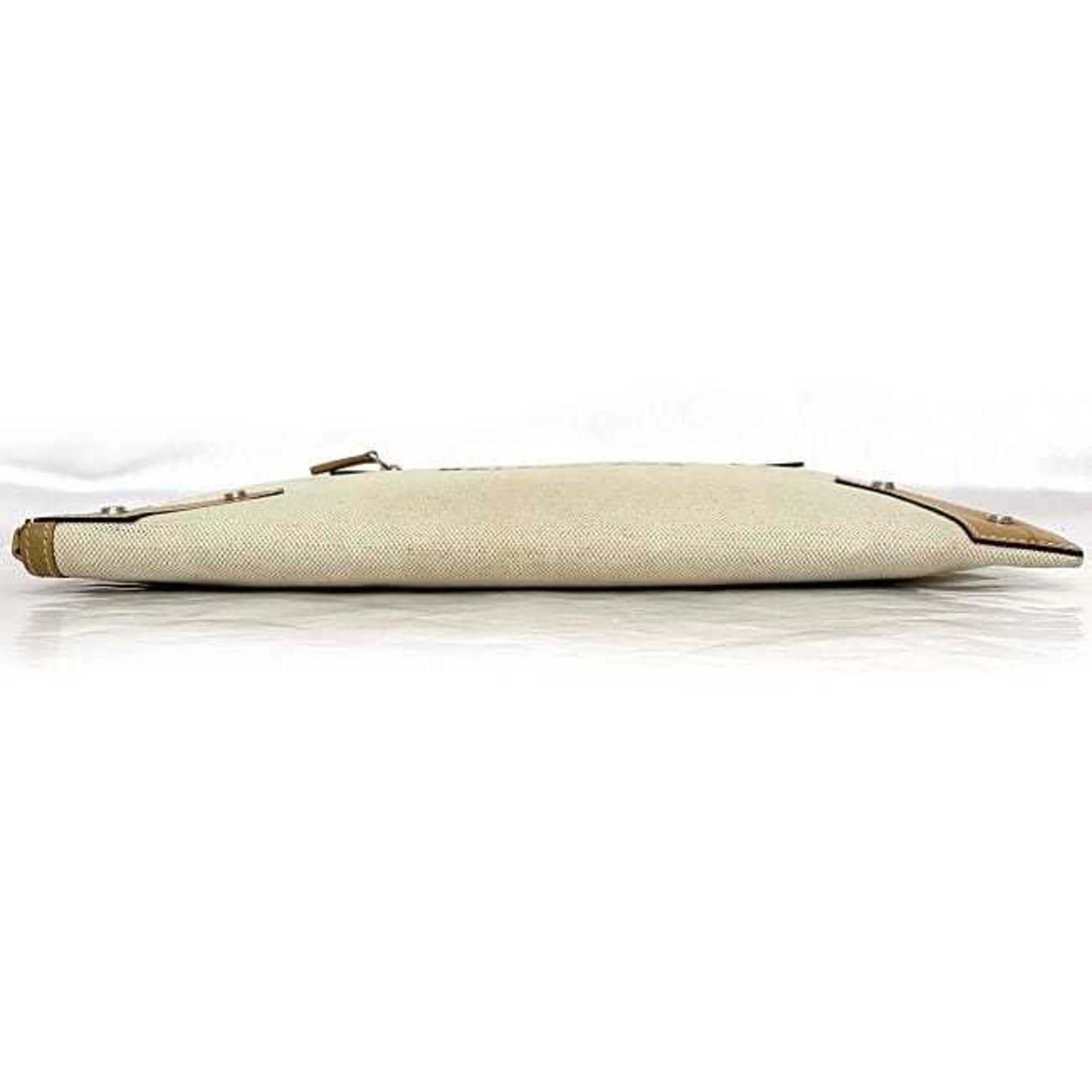 Balenciaga Balenciaga clutch bag ec-22272 beige natural 419994 handbag canvas leather 9260 D 535269 BALENCIAGA L-shaped for women and men Size ONE SIZE - 5 Thumbnail