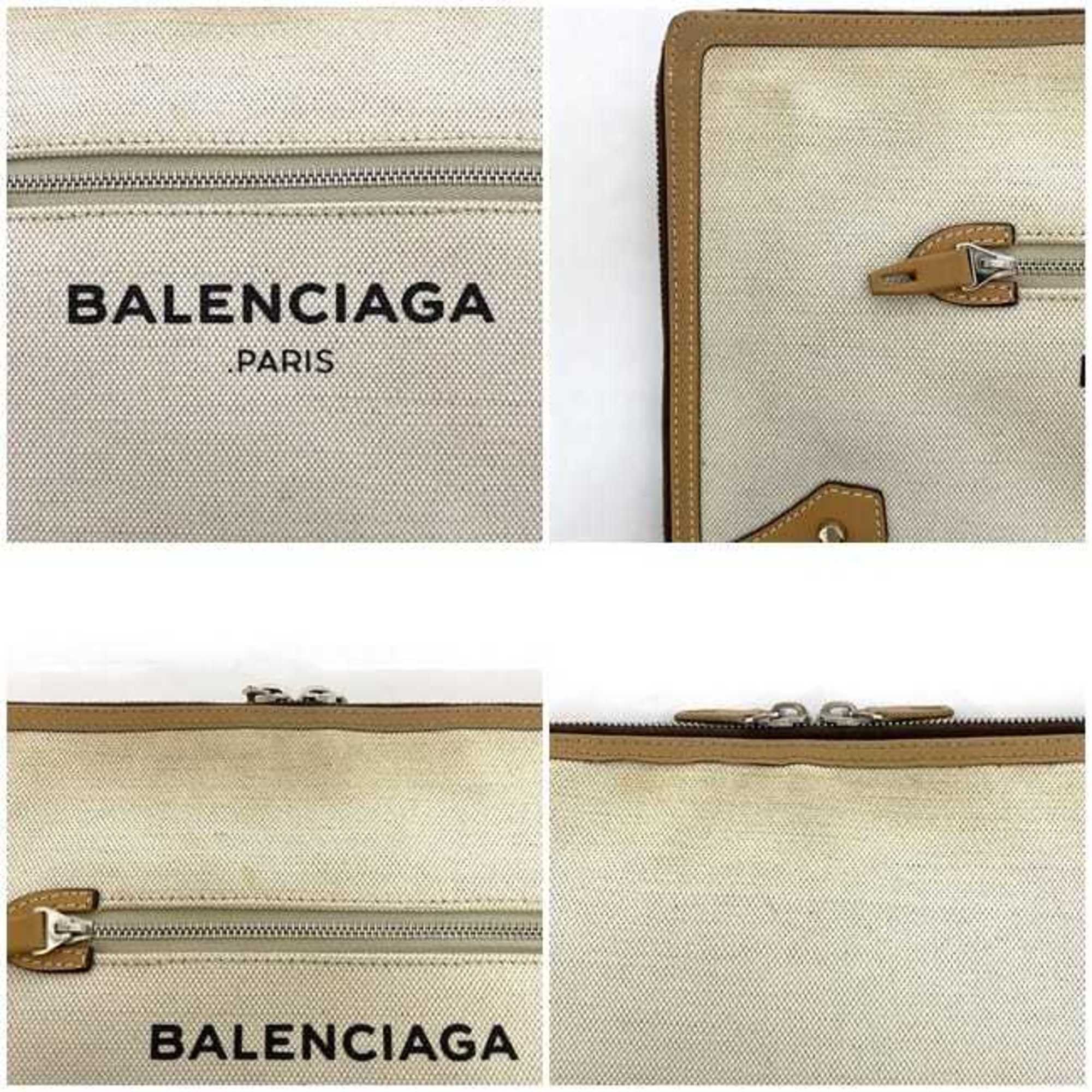 Balenciaga Balenciaga clutch bag ec-22272 beige natural 419994 handbag canvas leather 9260 D 535269 BALENCIAGA L-shaped for women and men Size ONE SIZE - 10 Thumbnail
