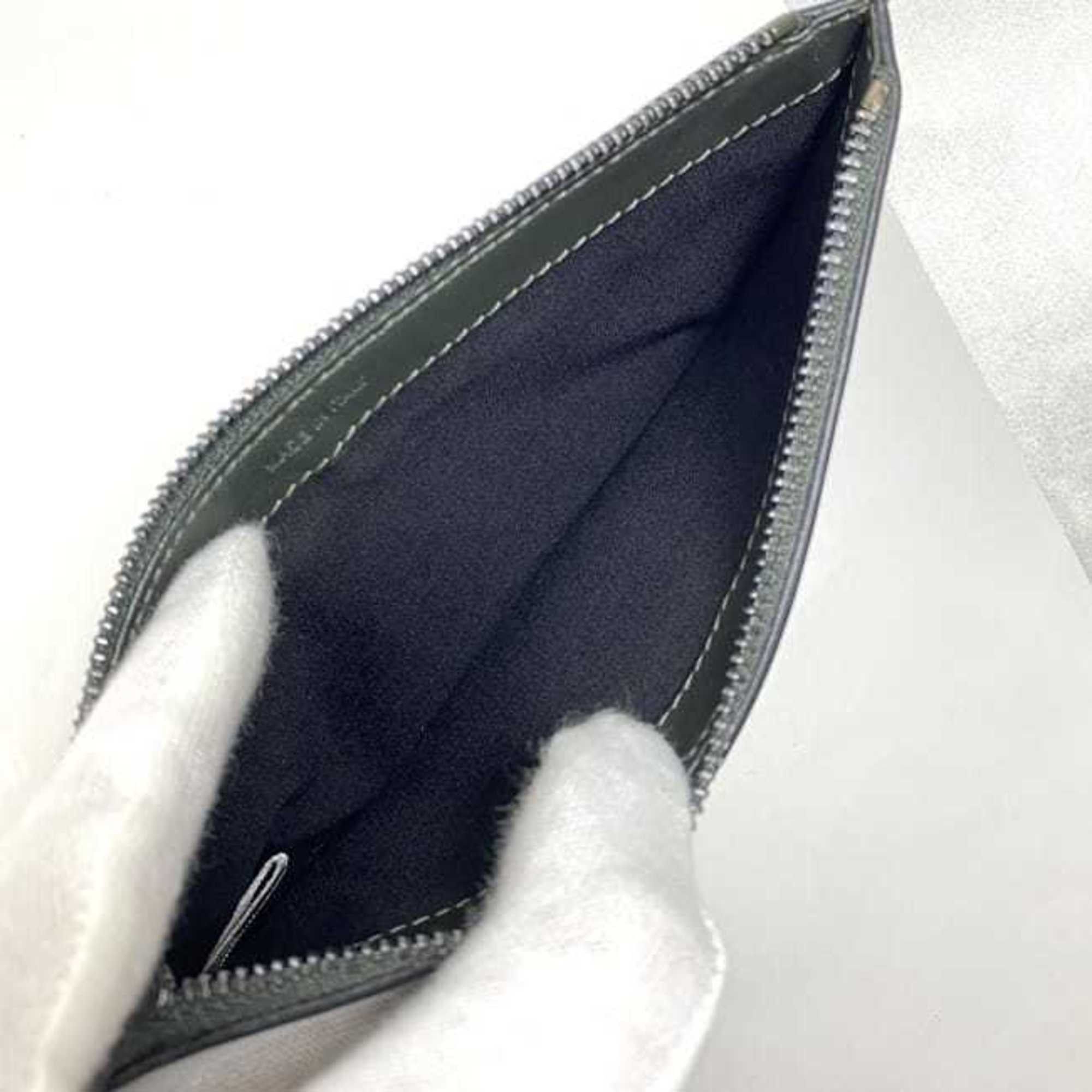 Jimmy Choo Jimmy Choo coin case ec-22354 khaki green navy leather JIMMY CHOO purse card holder fragment accessory coins blue Size ONE SIZE - 10 Thumbnail