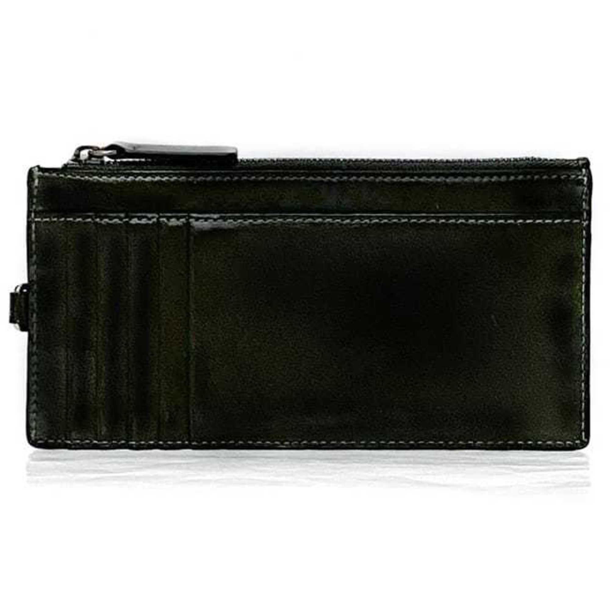 Jimmy Choo Jimmy Choo coin case ec-22354 khaki green navy leather JIMMY CHOO purse card holder fragment accessory coins blue Size ONE SIZE - 3 Thumbnail