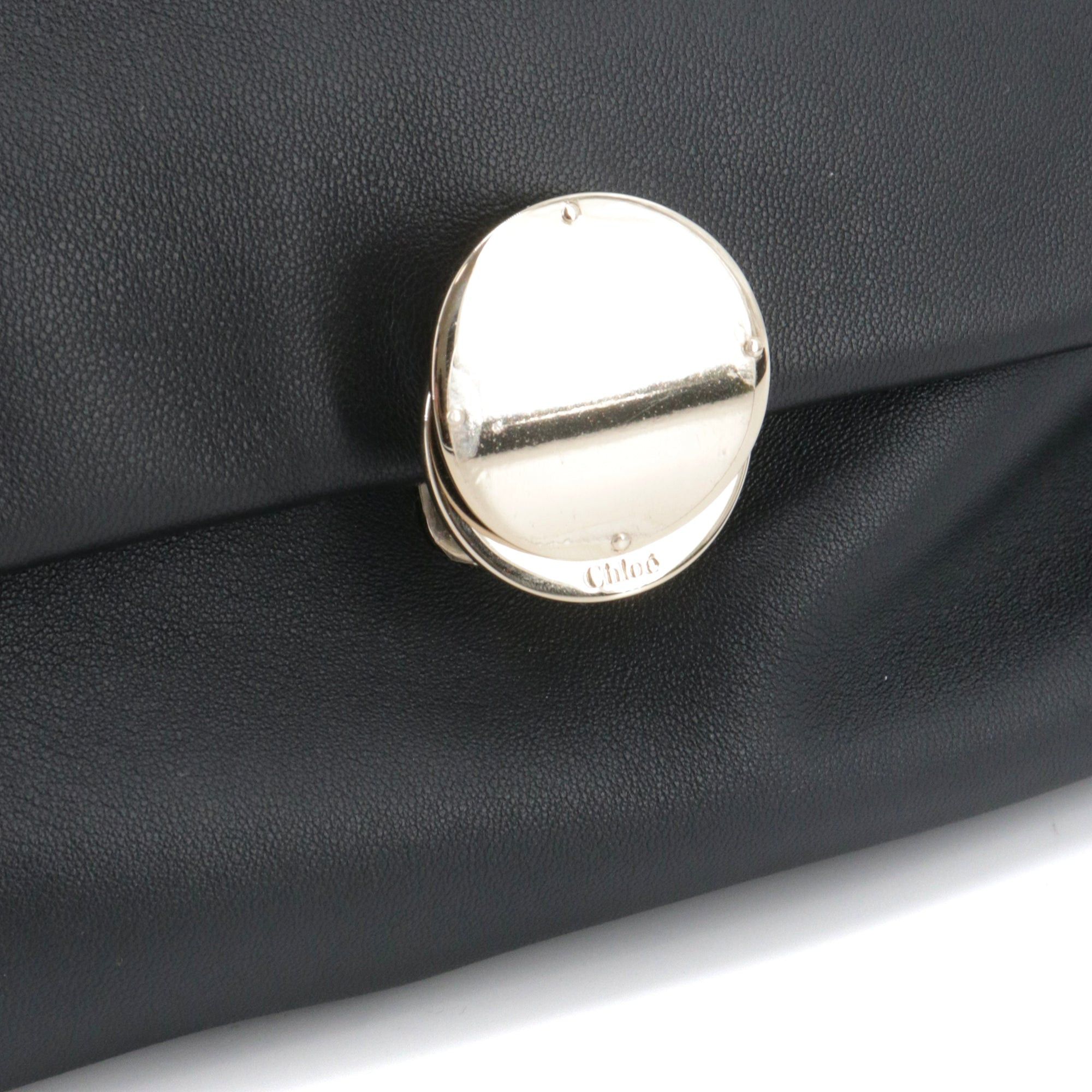 Chloe CHLOÉ - Chloé Pochette Pénélope shoulder bag in black smooth leather Size ONE SIZE - 5 Thumbnail