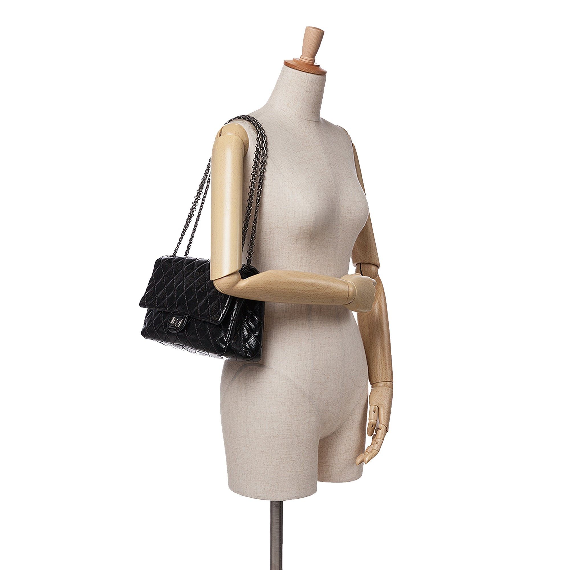 Chanel Chanel Quilted Patent Caviar 2.55 Reissue Flap 226 Black Size ONE SIZE - 11 Thumbnail