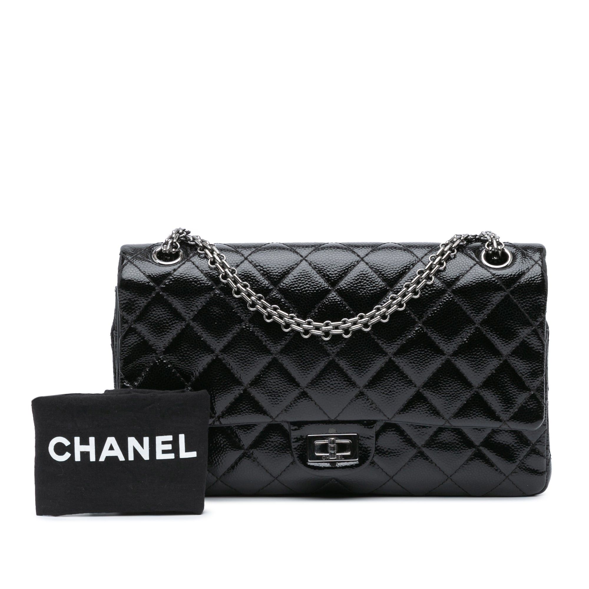 Chanel Chanel Quilted Patent Caviar 2.55 Reissue Flap 226 Black Size ONE SIZE - 12 Thumbnail