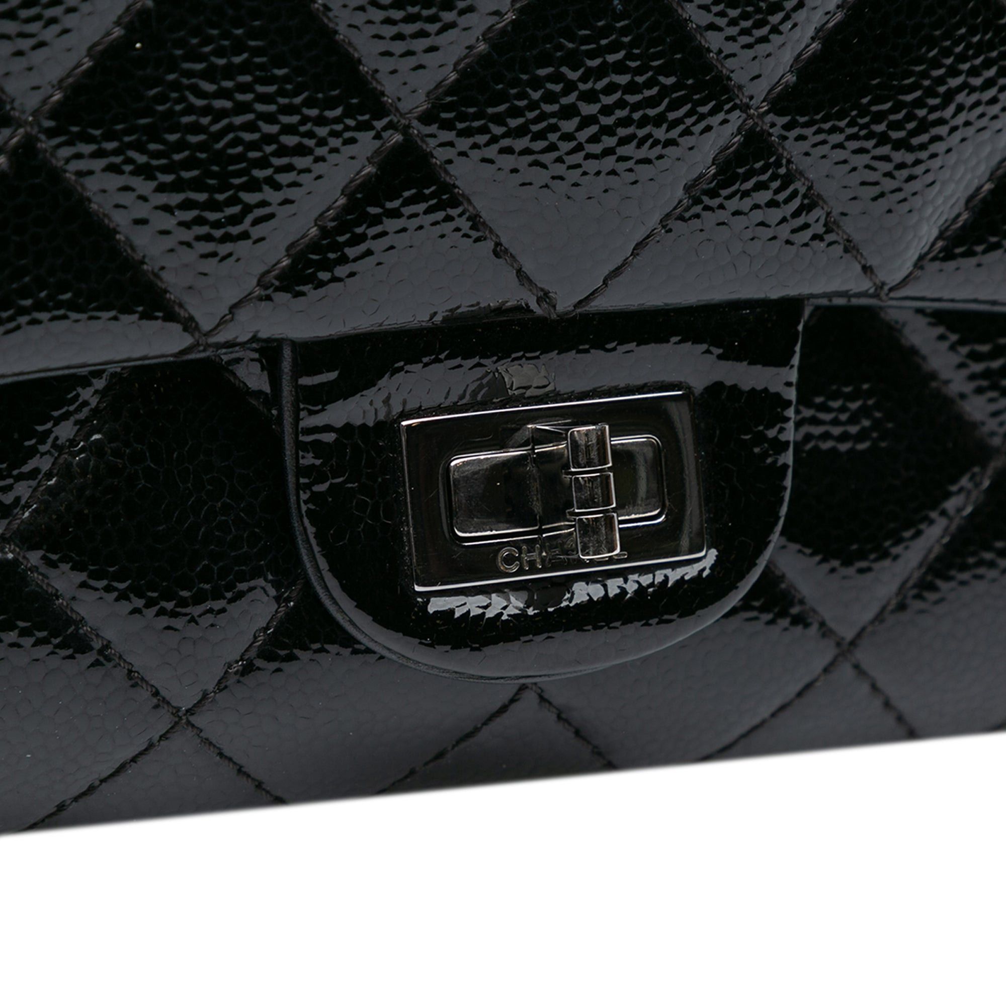 Chanel Chanel Quilted Patent Caviar 2.55 Reissue Flap 226 Black Size ONE SIZE - 10 Thumbnail