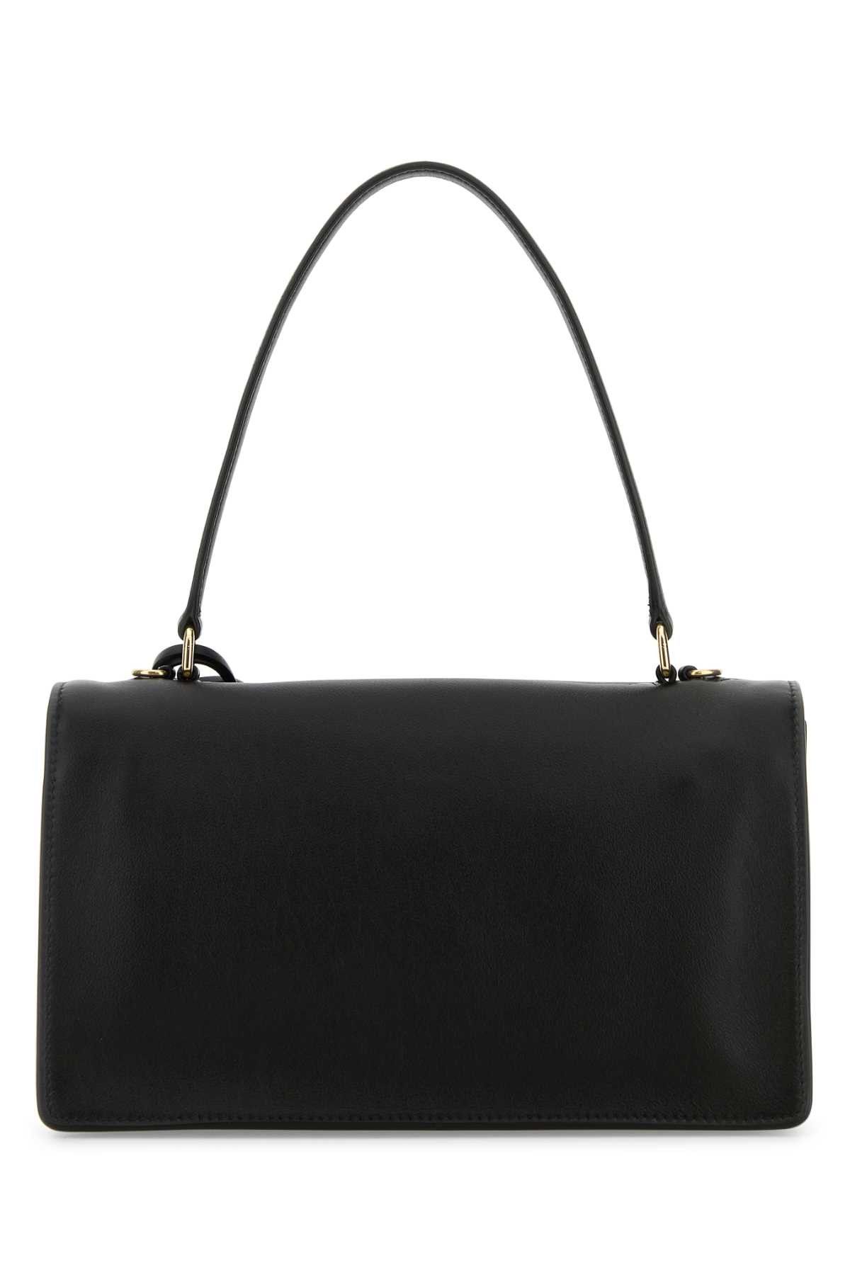 Prada Black Leather Handbag Size ONE SIZE - 3 Thumbnail