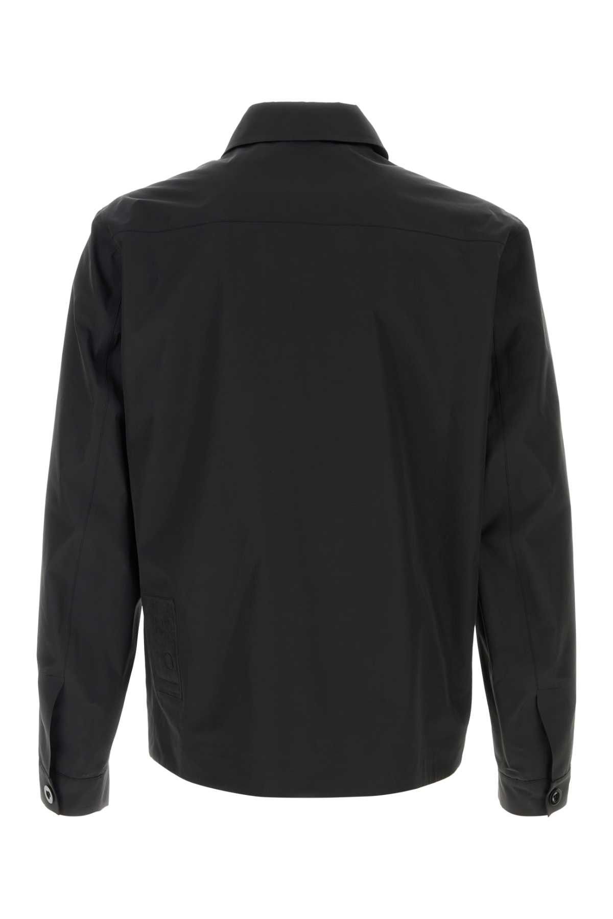 Ten C Black Nylon Blend Bonded Shirt Size US M / EU 48-50 / 2 - 2 Thumbnail