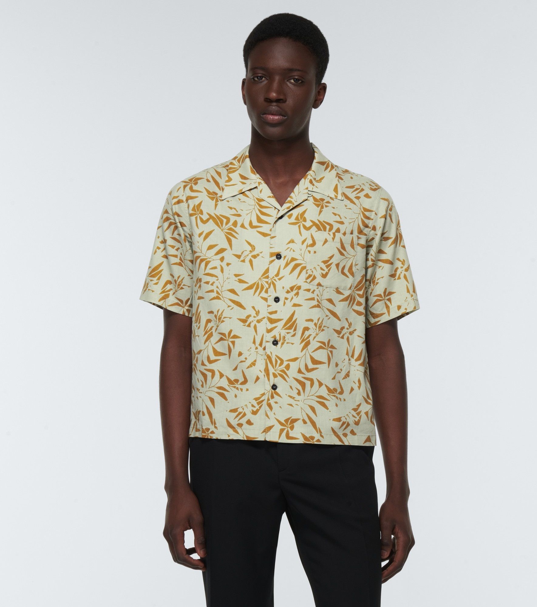 Saint Laurent Paris Hawaiian Shirt in Palm Tree Print Size US S / EU 44-46 / 1 - 2 Thumbnail