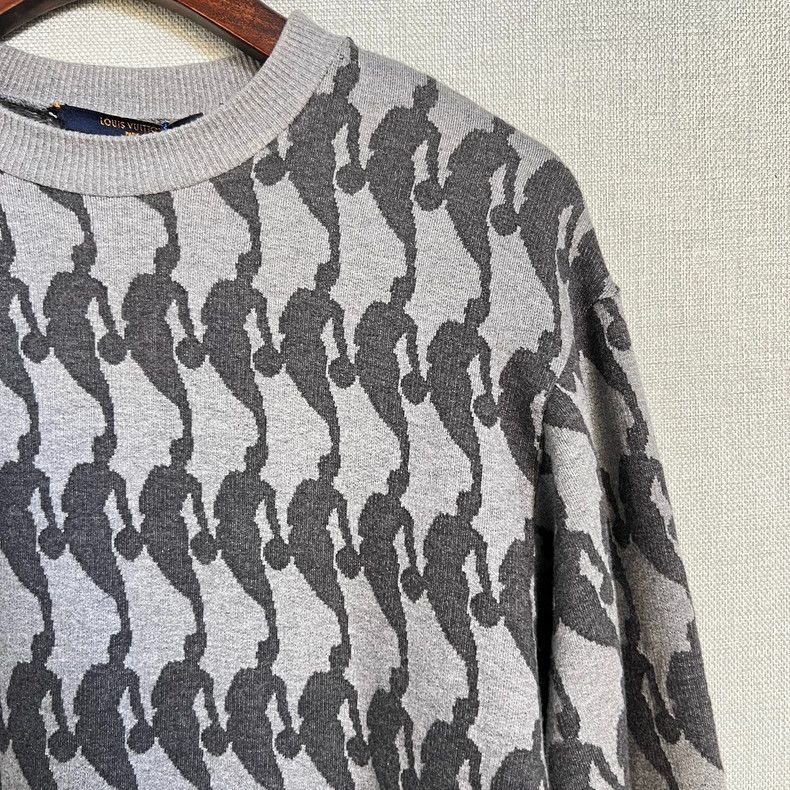 Louis Vuitton NBA Gray Knit Sweatshirt