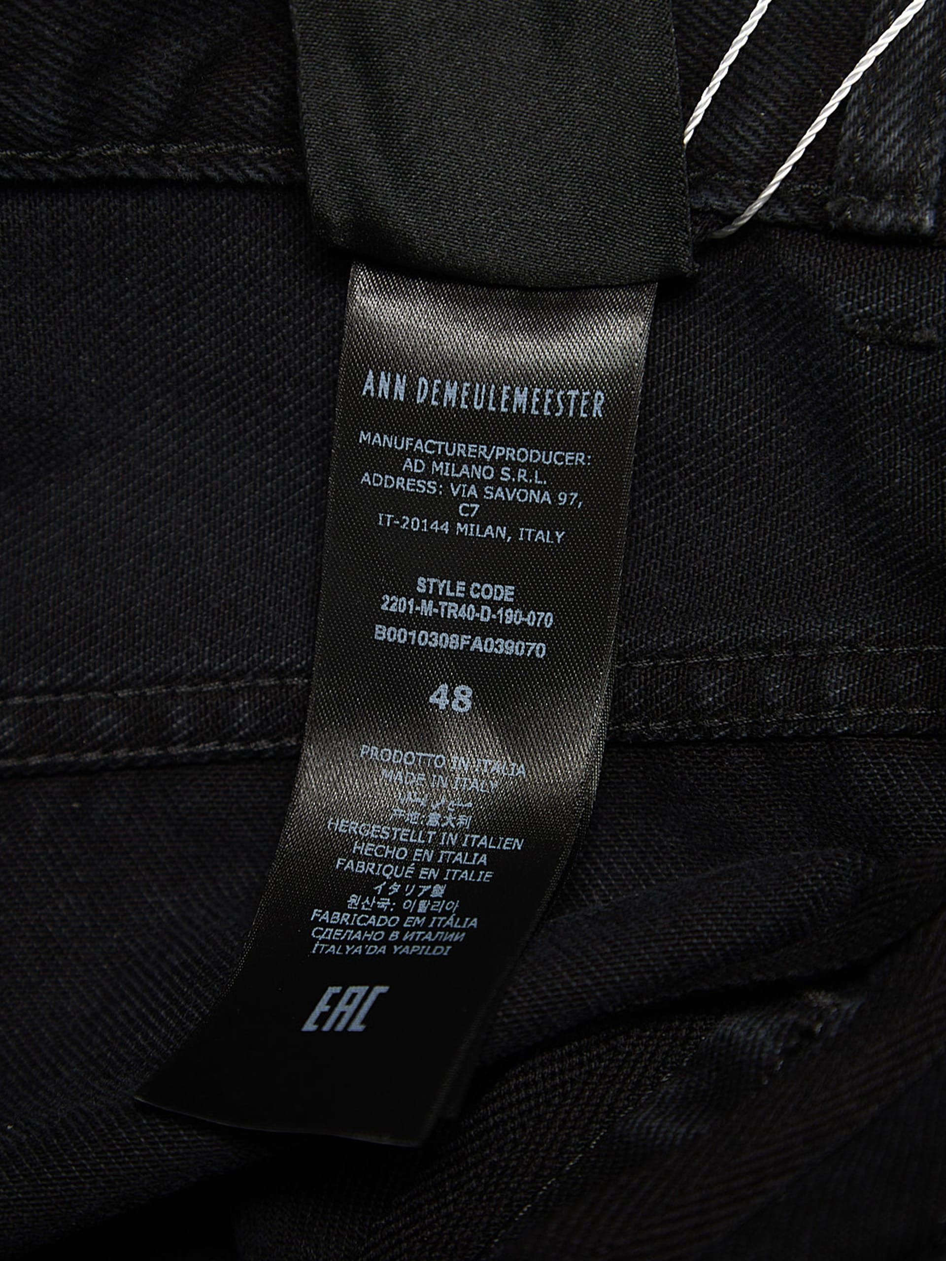 Ann Demeulemeester Black Michael 5-Pockets High Comfort Trousers Size US 32 / EU 48 - 4 Thumbnail