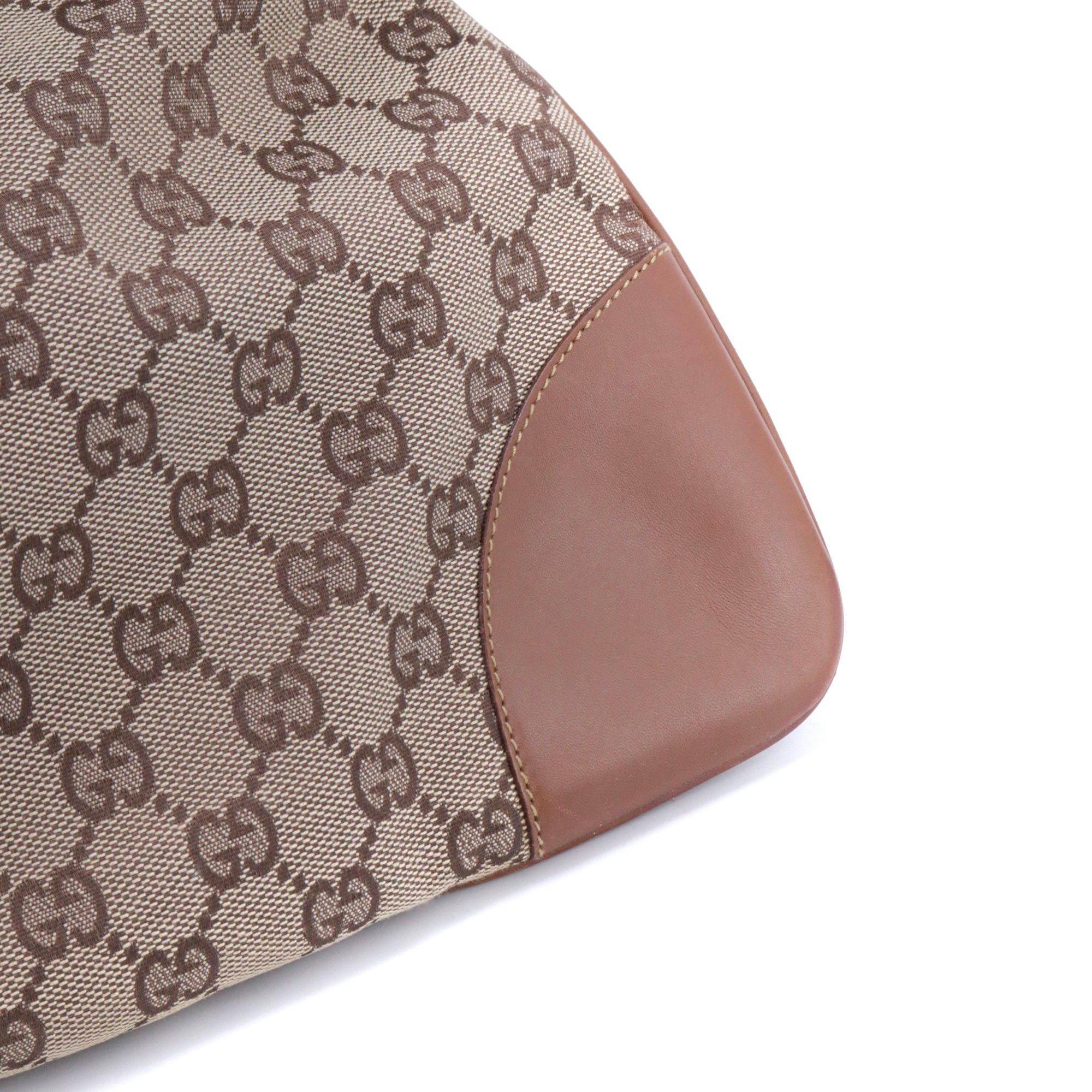 Gucci GUCCI - Jackie Hobo Limited Edition 2010 Gucci large size shoulder bag in monogram canvas and brown leather Size ONE SIZE - 6 Thumbnail