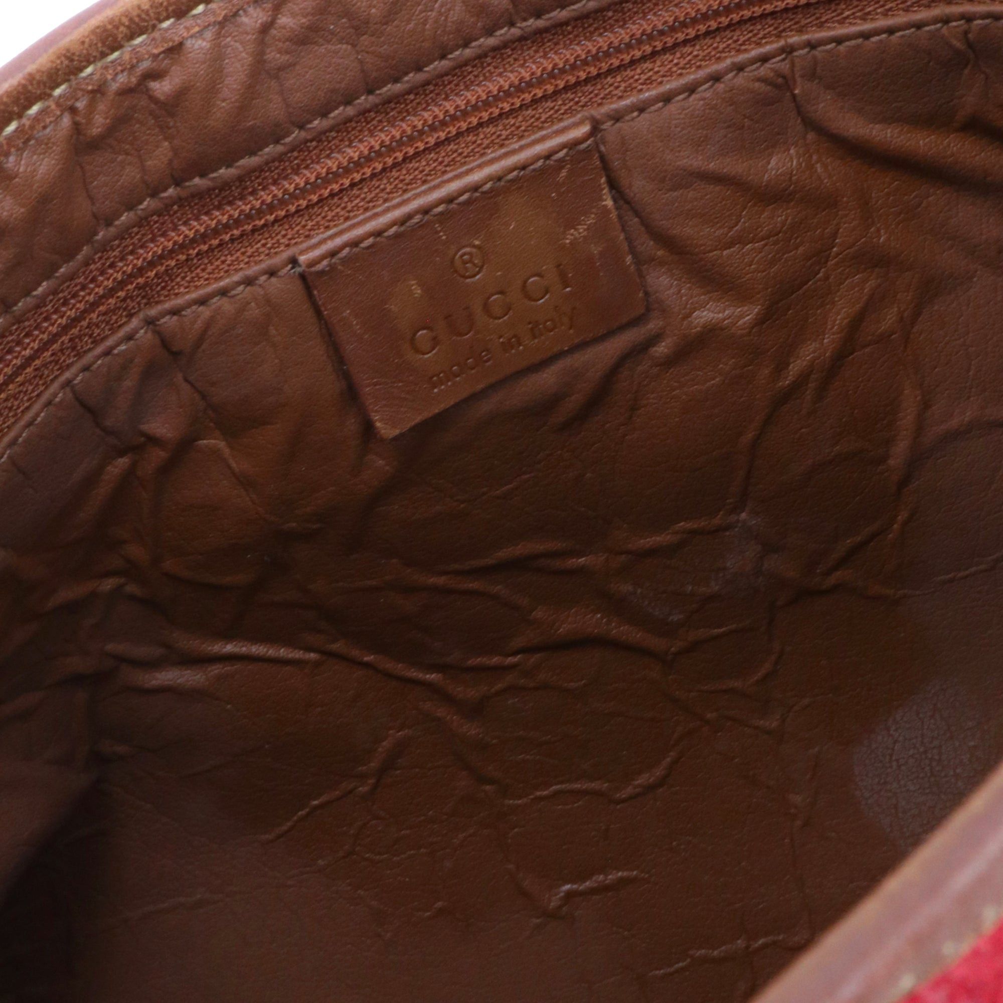 Gucci GUCCI - Jackie Hobo Limited Edition 2010 Gucci large size shoulder bag in monogram canvas and brown leather Size ONE SIZE - 9 Thumbnail