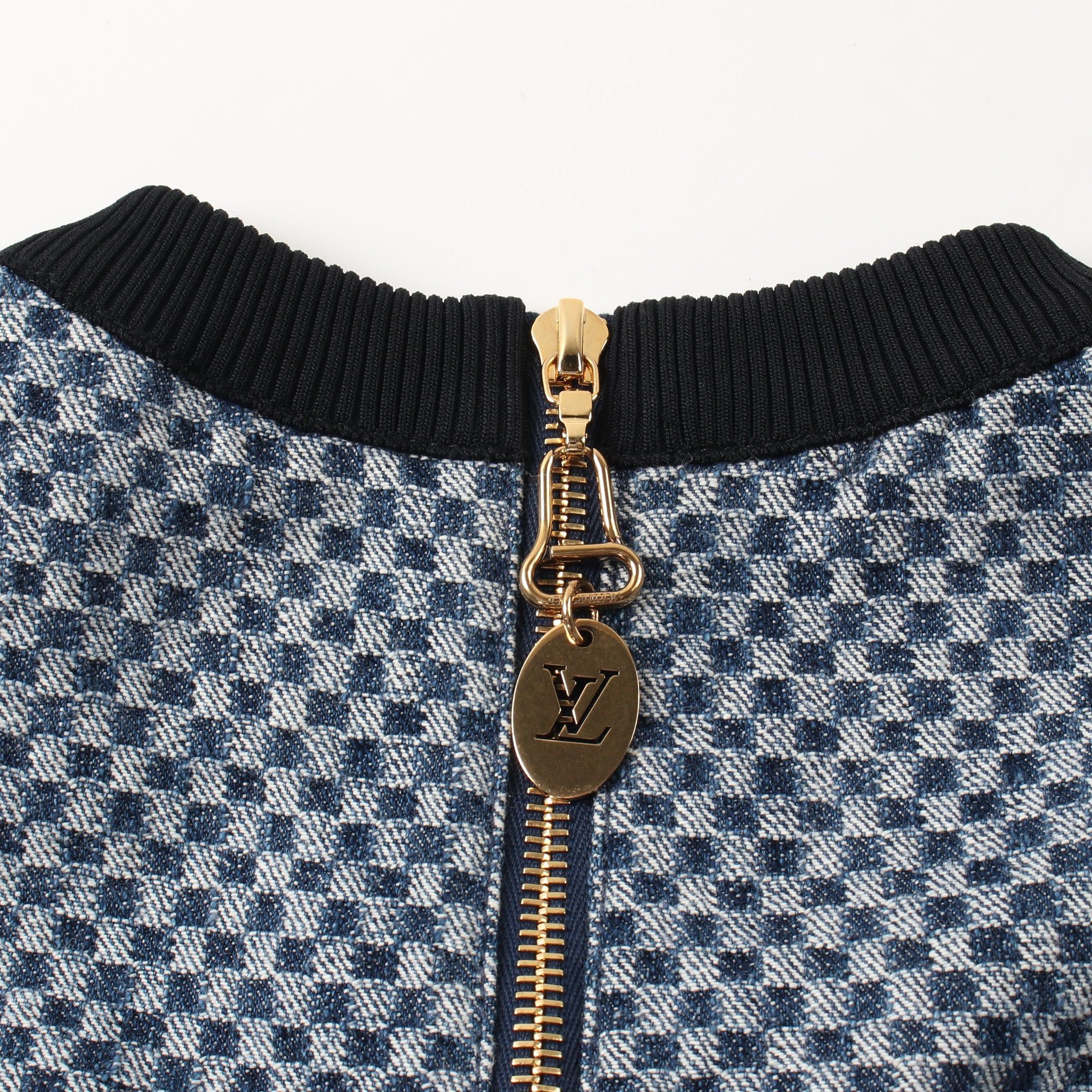 Louis Vuitton Louis Vuitton Damier Denim One Piece No Sleeve Cotton Blue Size ONE SIZE - 6 Thumbnail