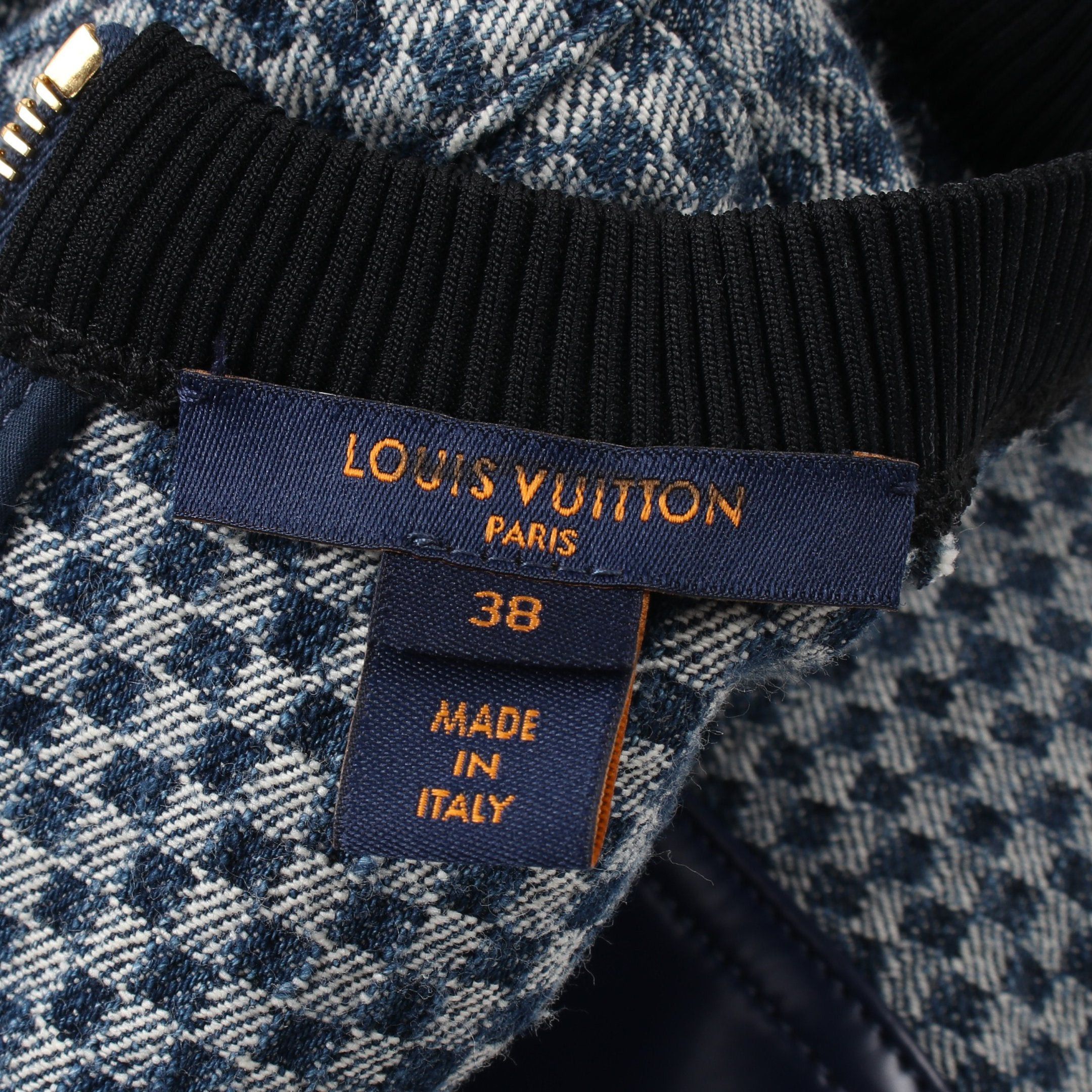 Louis Vuitton Louis Vuitton Damier Denim One Piece No Sleeve Cotton Blue Size ONE SIZE - 3 Thumbnail