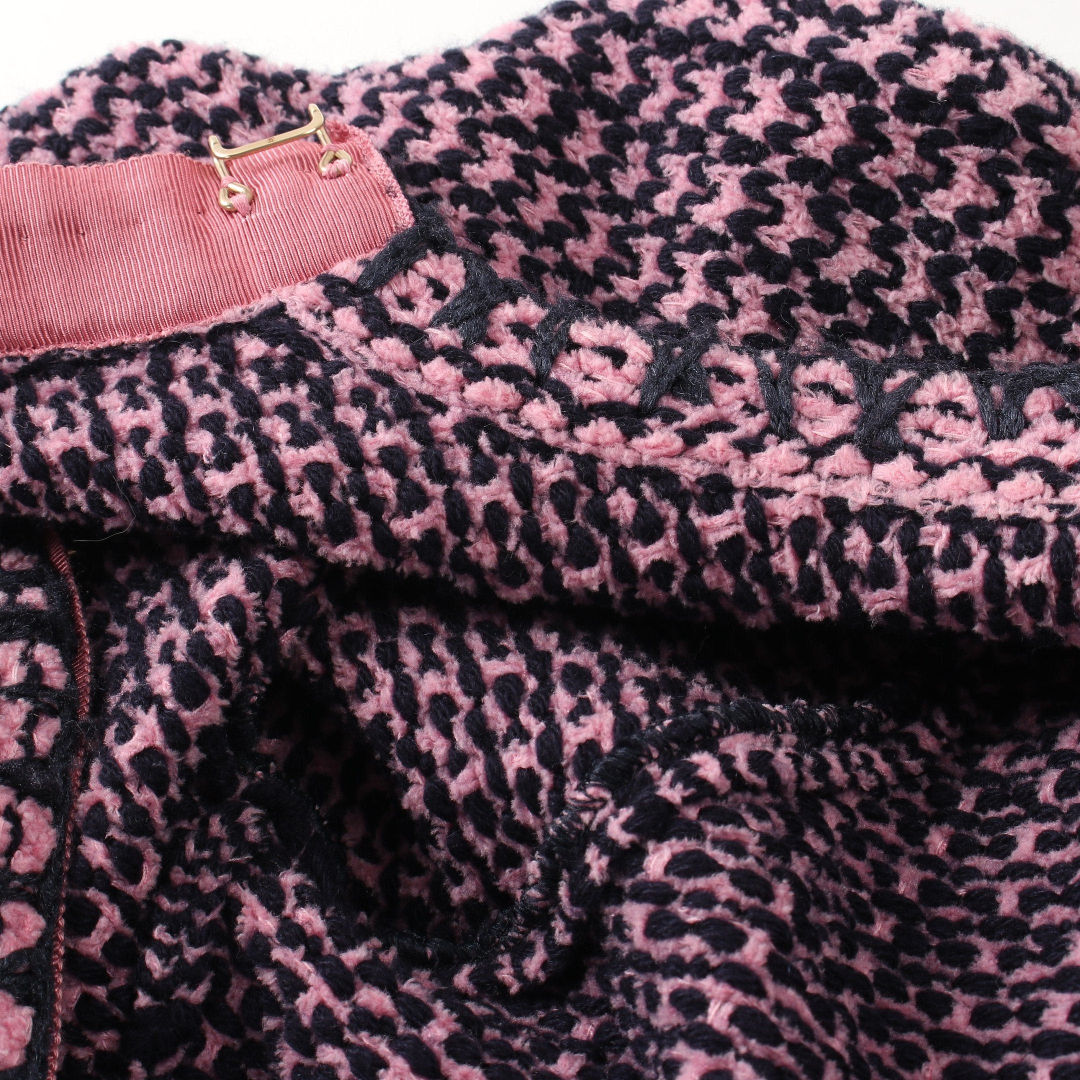 Chanel Chanel Cocomark Button Knitted Jacket Tweed Cardigan Cashmere Cotton Pink Navy 21P Size ONE SIZE - 9 Thumbnail