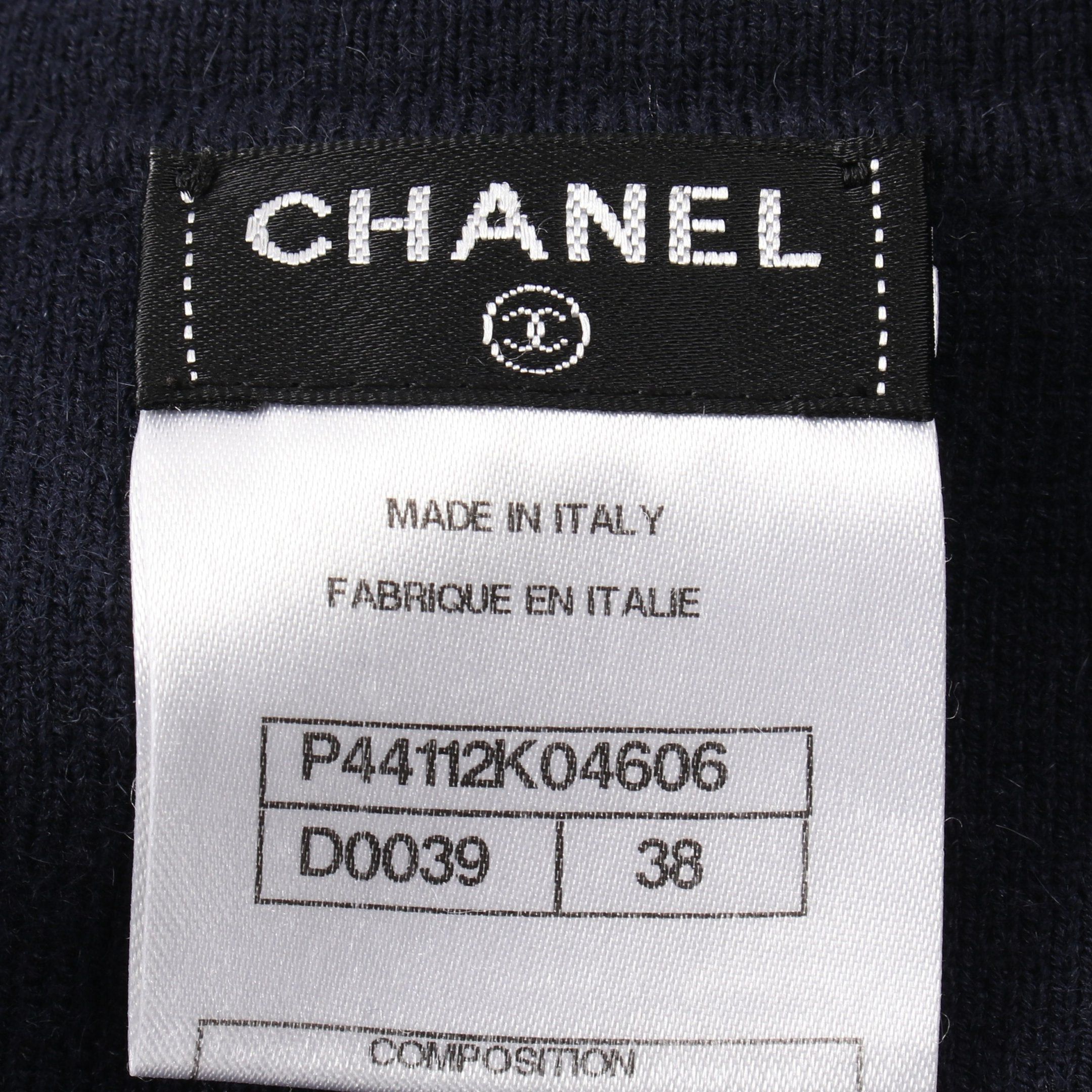 Chanel Chanel Paribong Bay Jacket Wool Rayon Angola Fiber Dark Navy Knit Size ONE SIZE - 7 Thumbnail