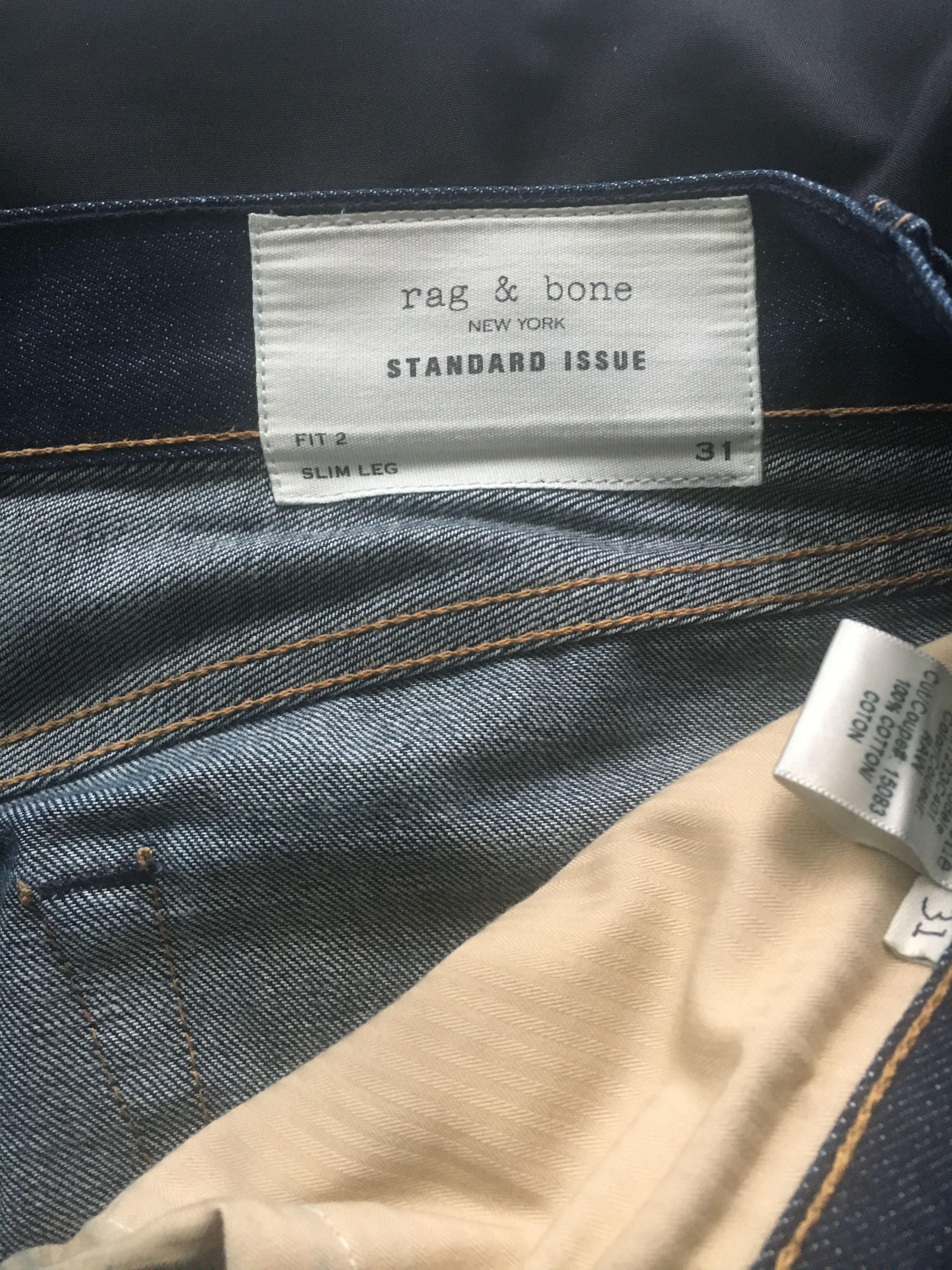 Rag & Bone Raw Denim Standard Issue Slim | Grailed